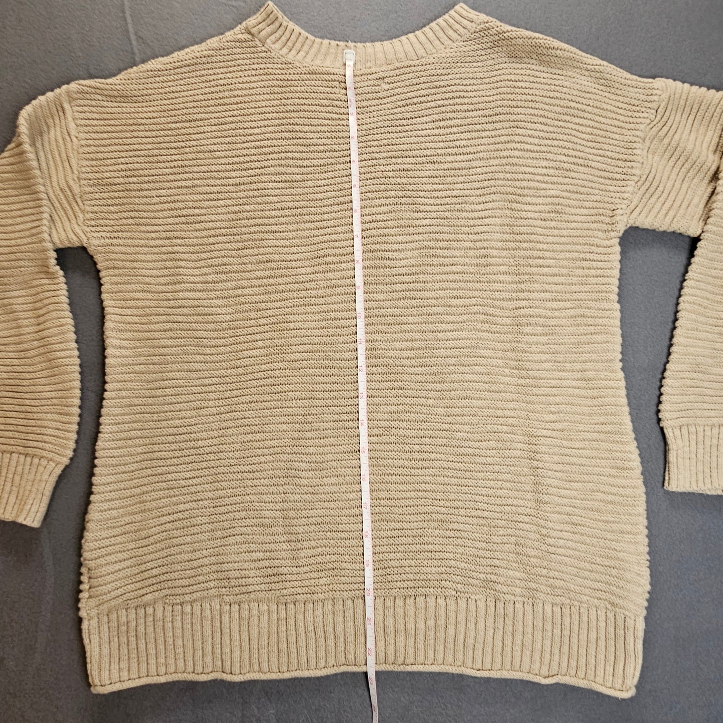 Sonoma Goods for Life long-sleeve crew neck tan sweater, medium