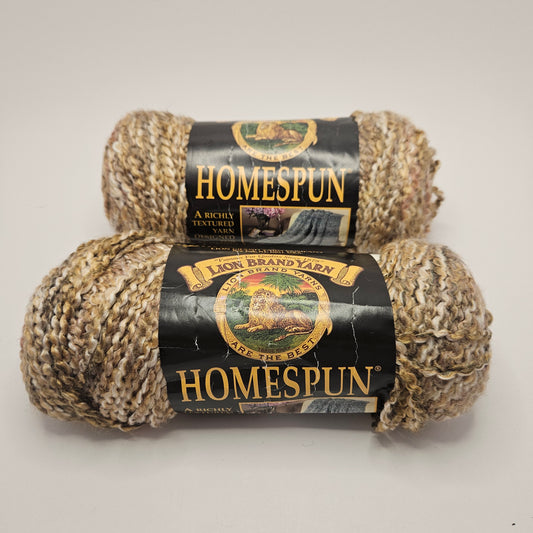Lion Brand Homespun Yarn, Sierra 318, 2 Skeins, Same Color Lot