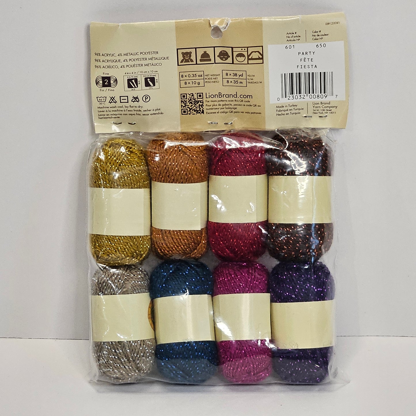 Lion Brand BonBons Party Assortment, Acrylic And Metallic Yarn