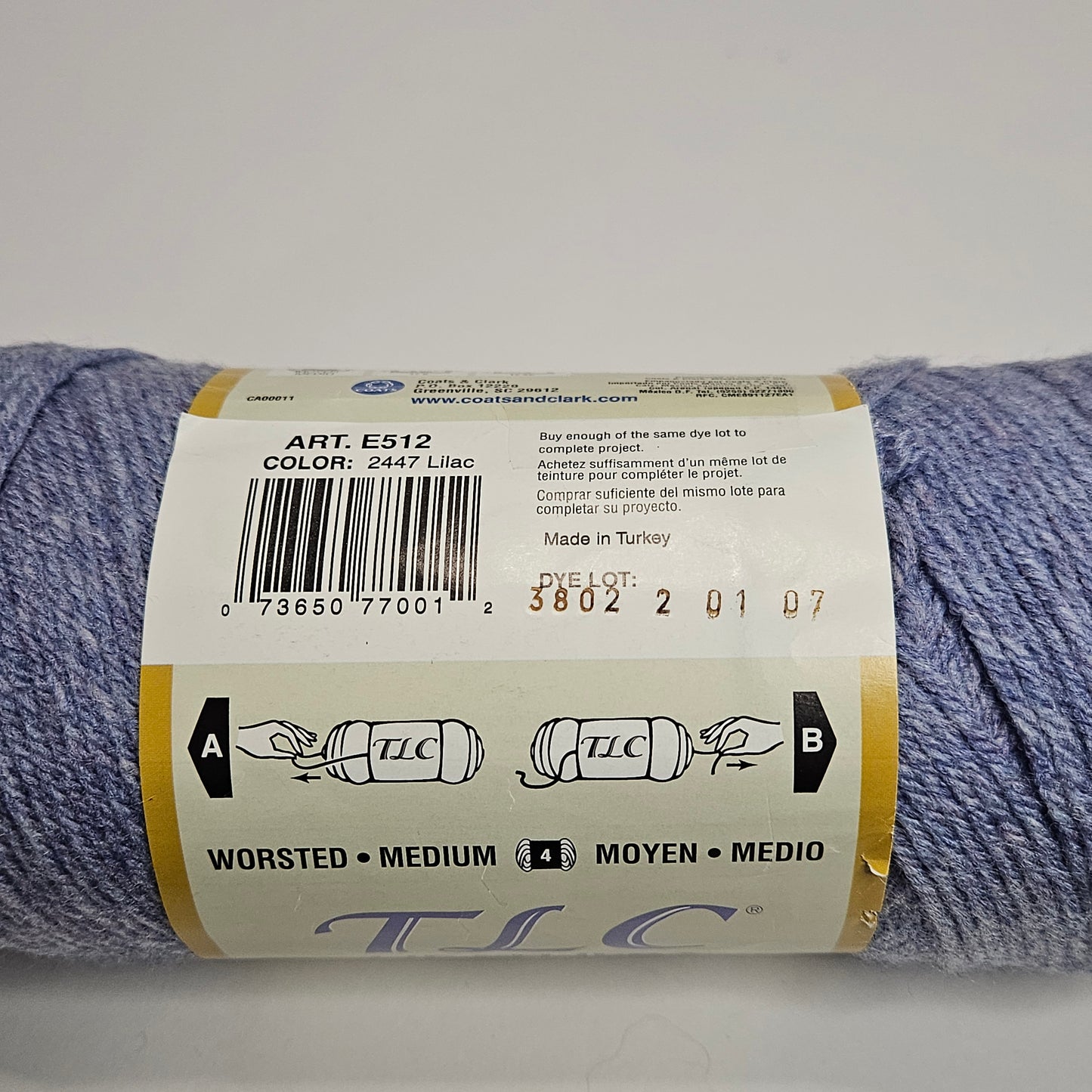 TLC Heathers Yarn in Lilac