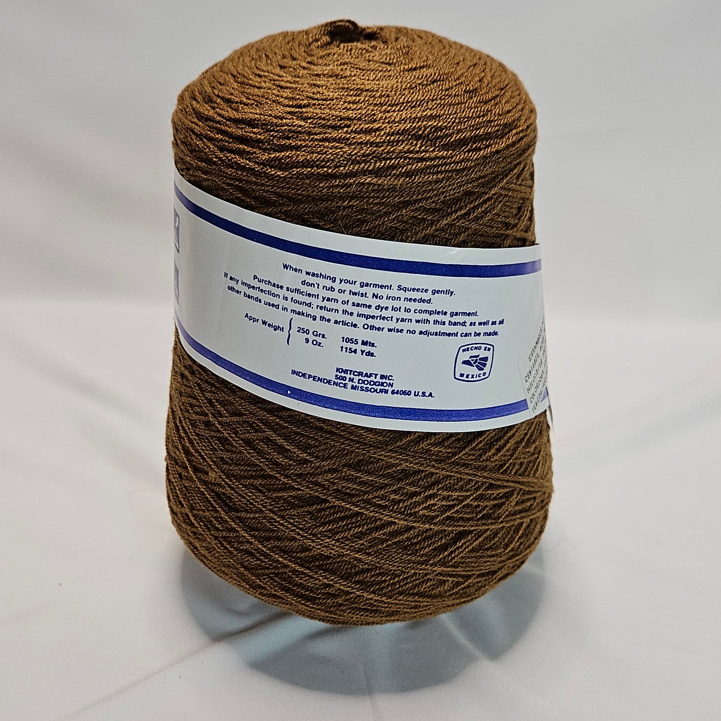 Andino yarn, Knitcraft by Millor, 75% Acrylic 25% Nylon, 1 cone Color Avellana