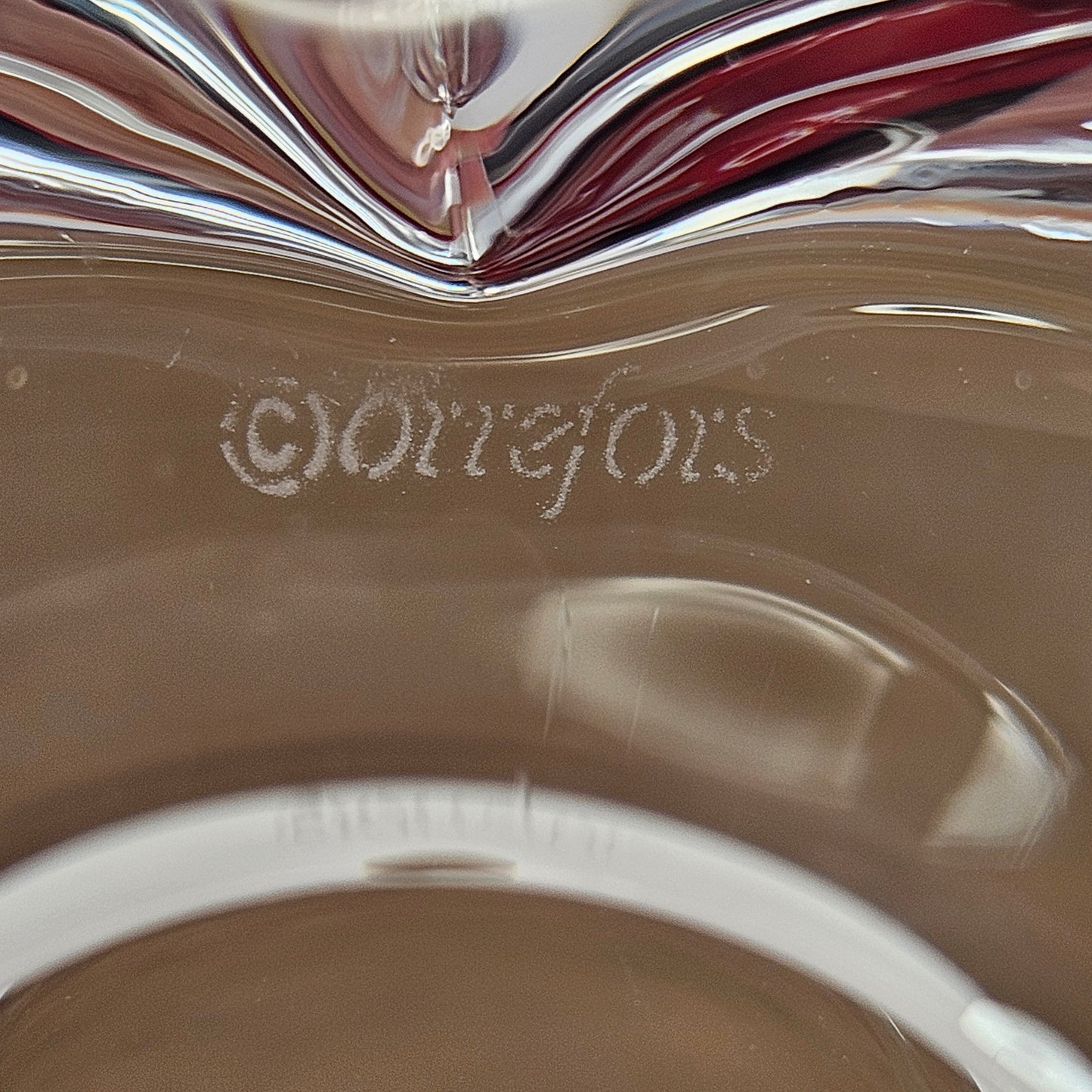 Orrefors Crystal Heart candle holder