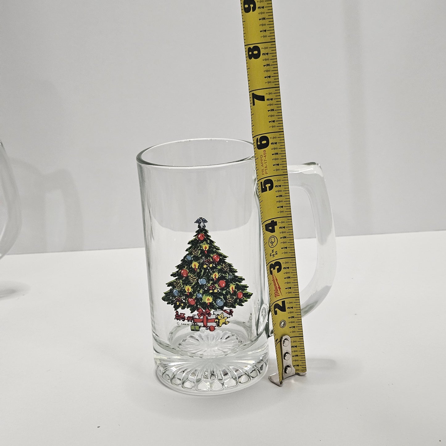 Vintage Christmas by Carlton, 13 oz. Glass Tankard, set of 4