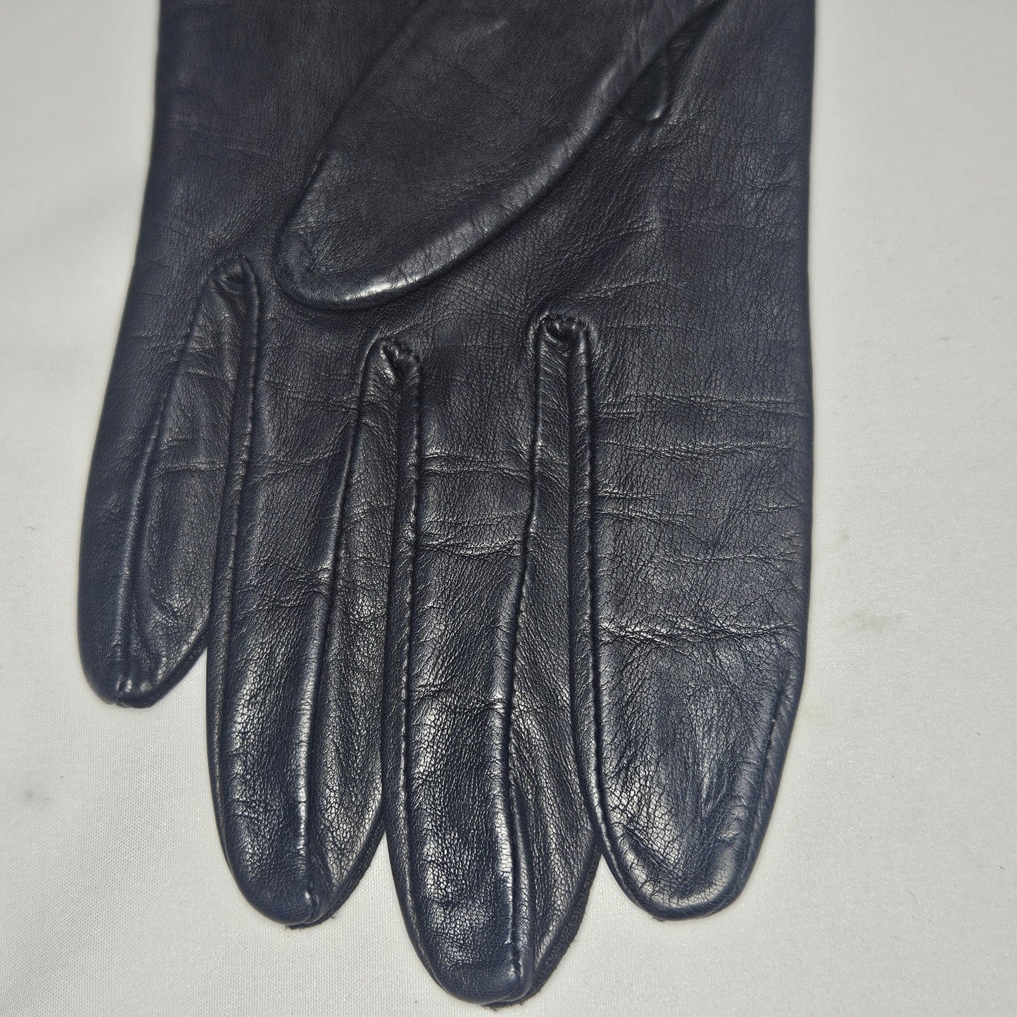 Vintage women's black leather gloves, Grandoe, size 7