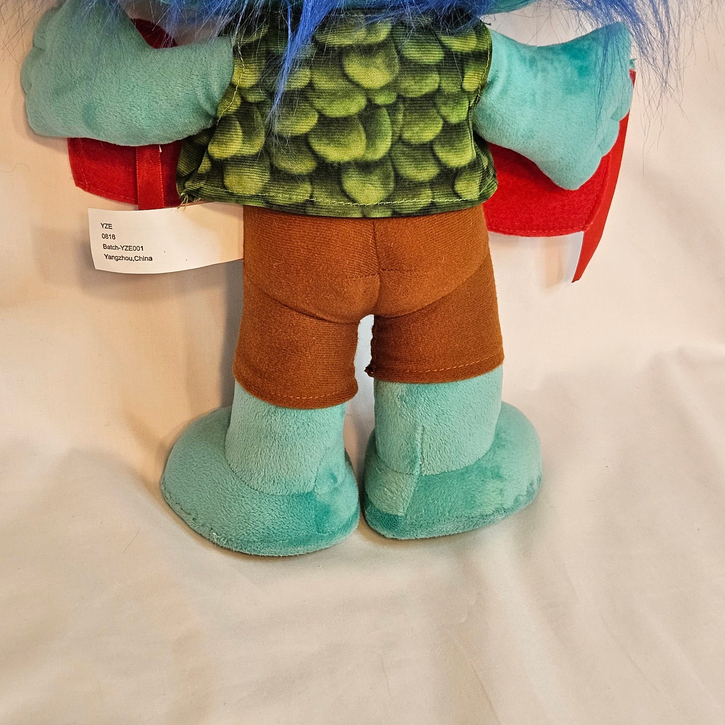 Jumbo plush Branch from the Trolls Movie with Valentines hearts, 25 inches tall, 2017