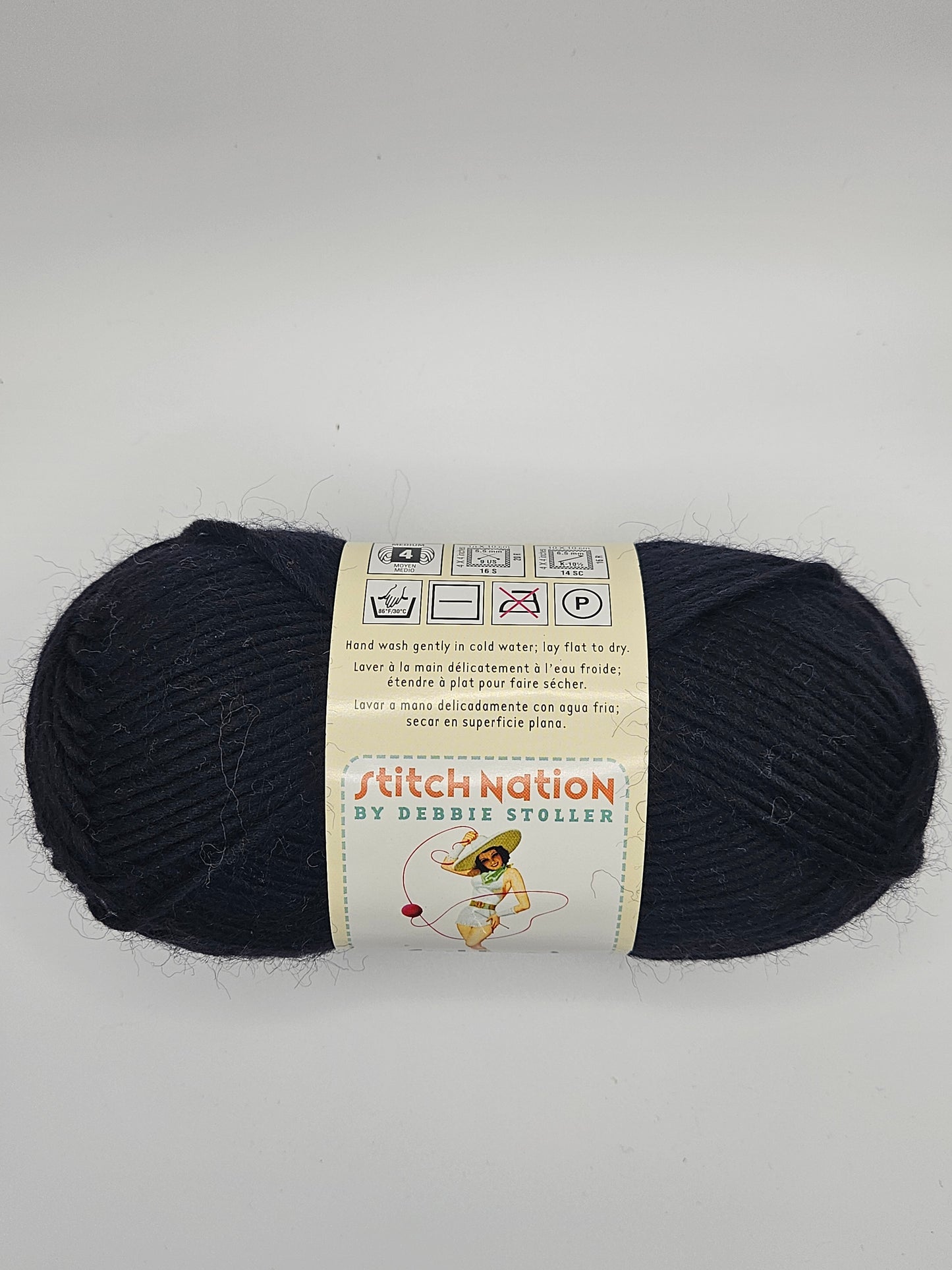 Full O' Sheep 100% Peruvian Wool Yarn, 1 Skein, Black, Color 2012