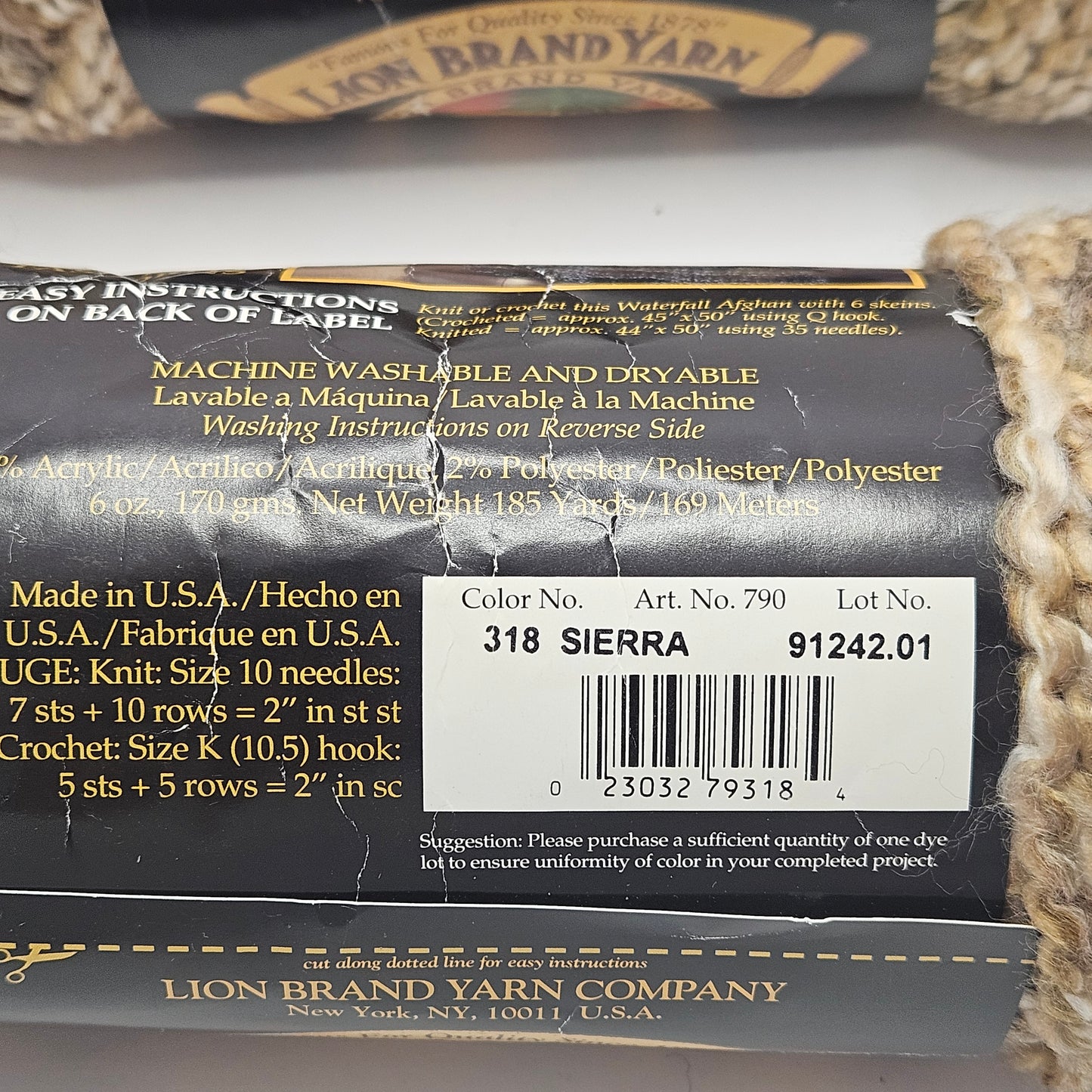 Lion Brand Homespun Yarn, Sierra 318, 2 Skeins, Same Color Lot