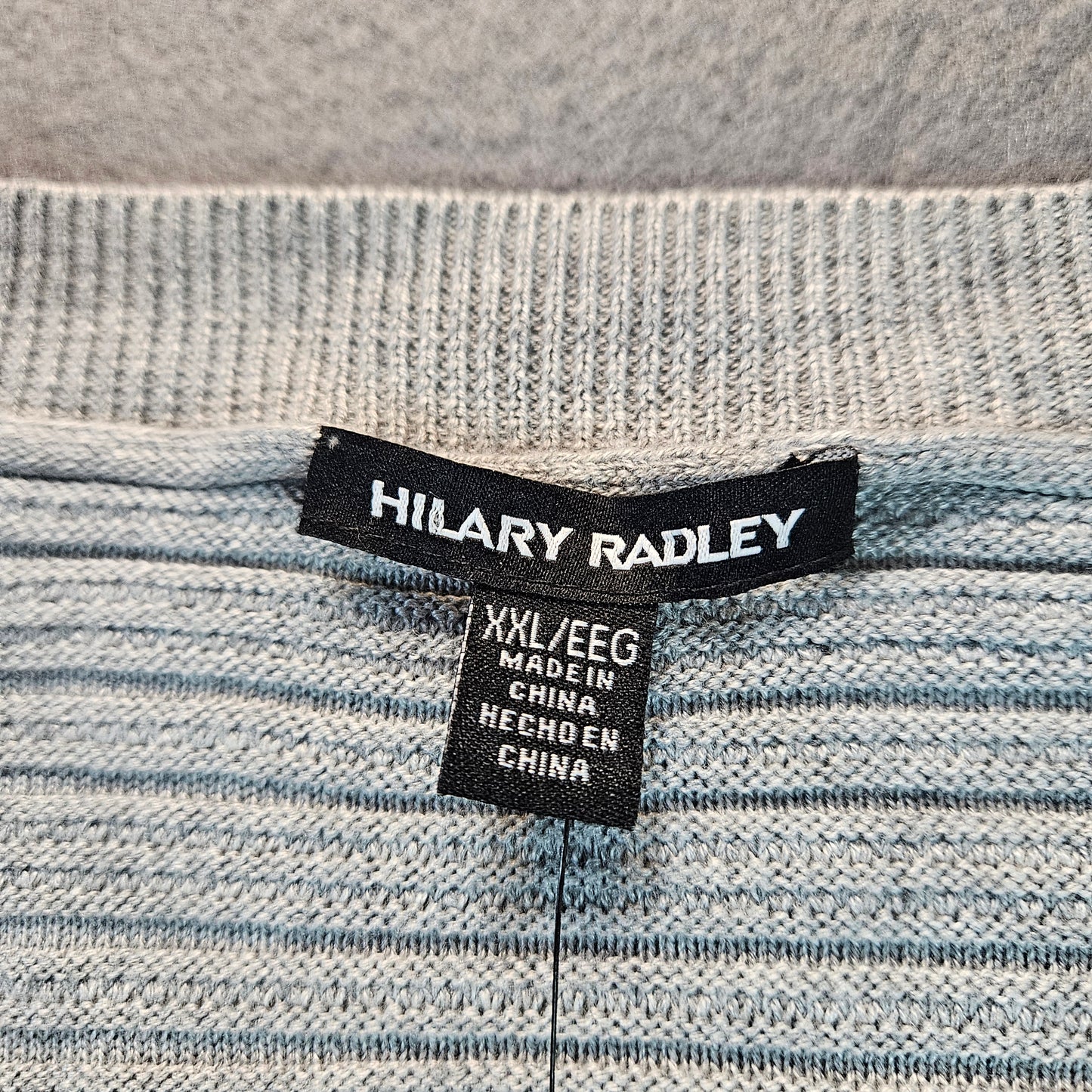 Hilary Radley women's knit tunic, NWT, Heathered Grey, XXL