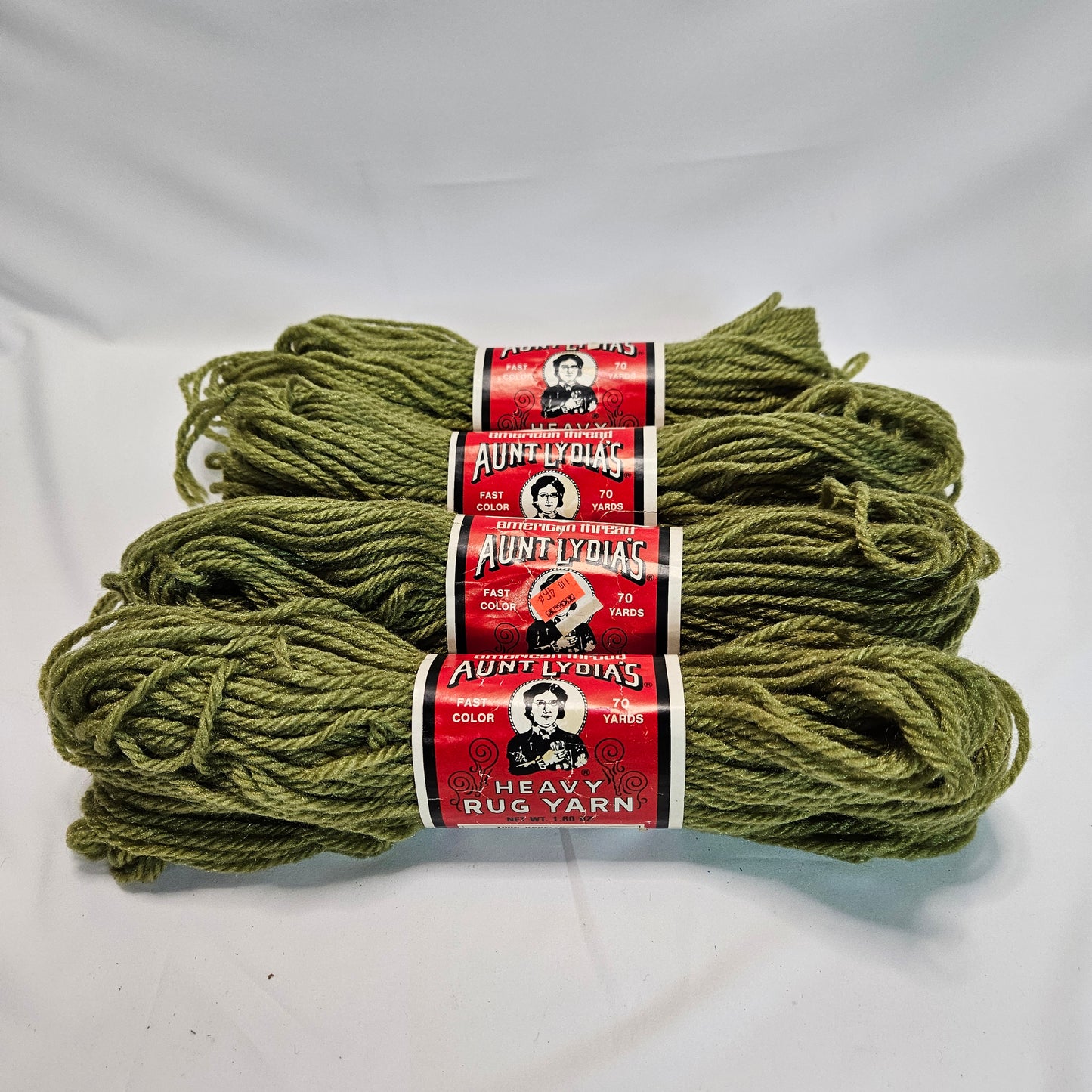 Vintage Aunt Lydia's Heavy Rug Yarn, various colors, lot of 6 skeins
