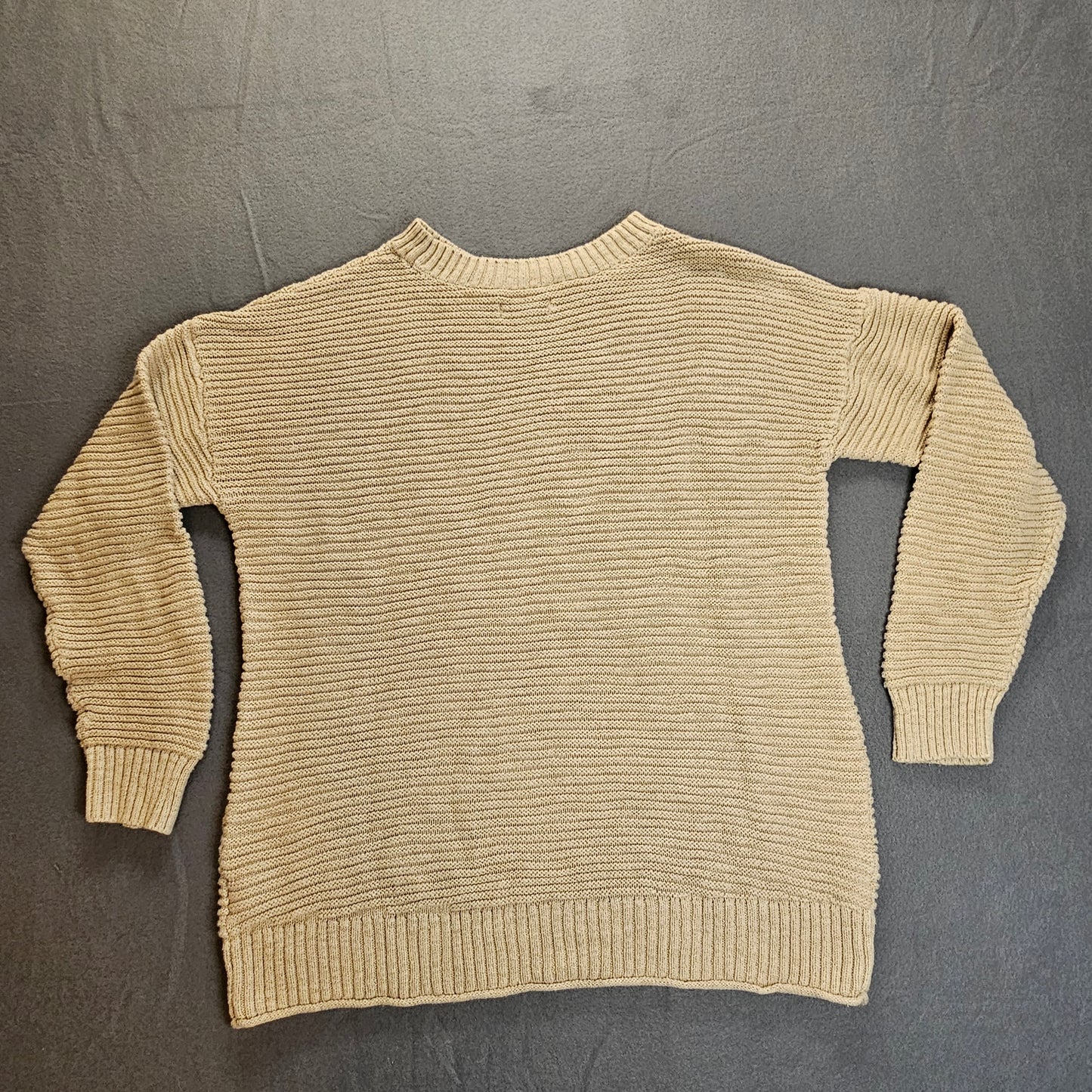 Sonoma Goods for Life long-sleeve crew neck tan sweater, medium
