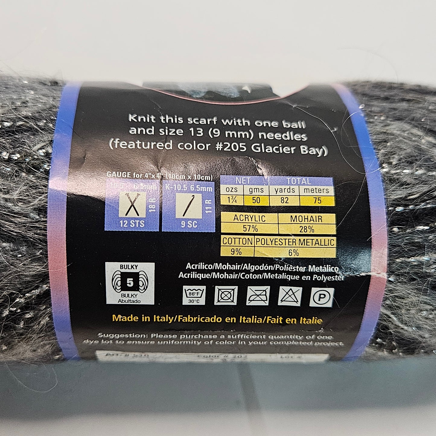 Moonlight Mohair, Lion Brand,various colors, Mohair blend yarn