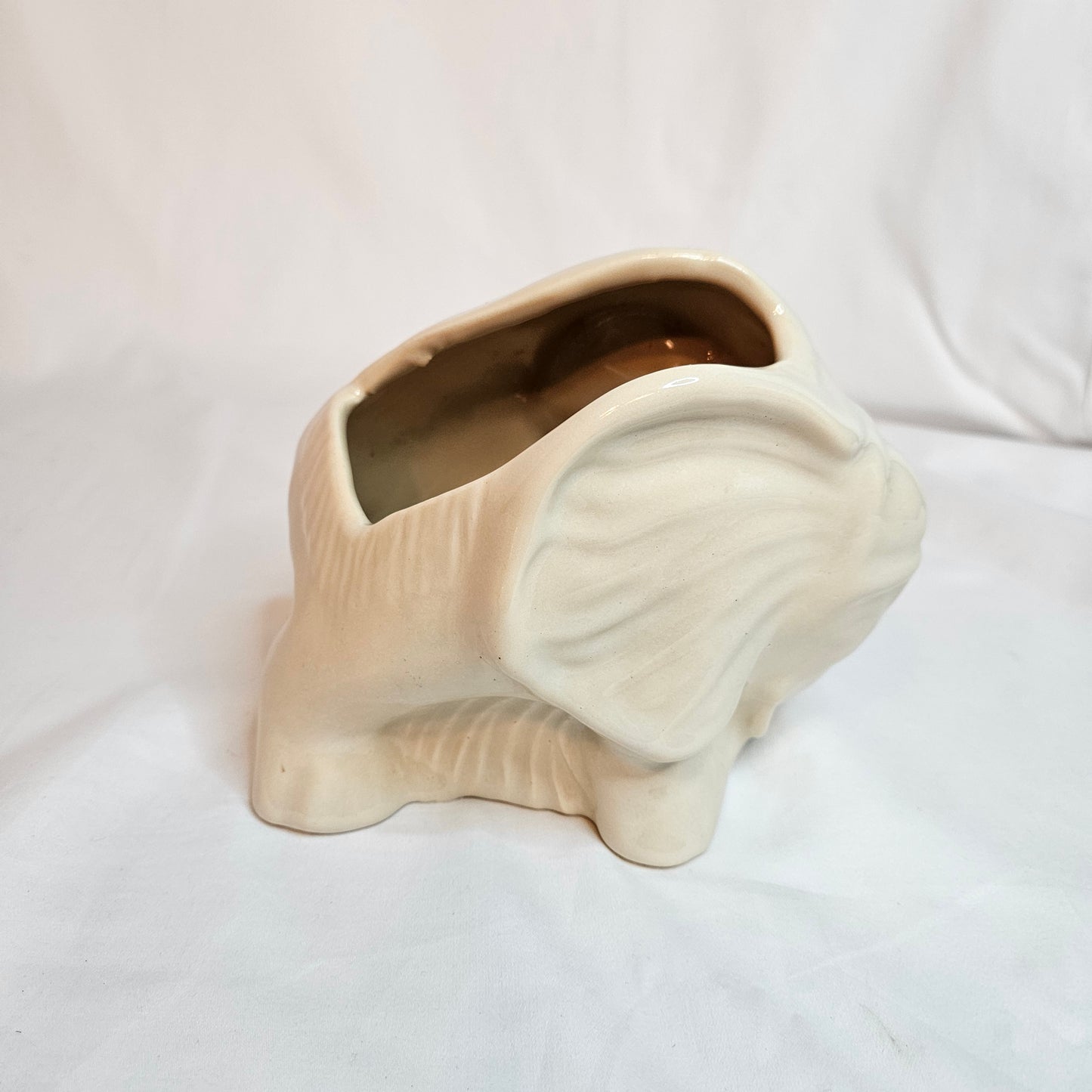 Niloak 1940s Circus Elephant planter, designed by Joe Alley, cream