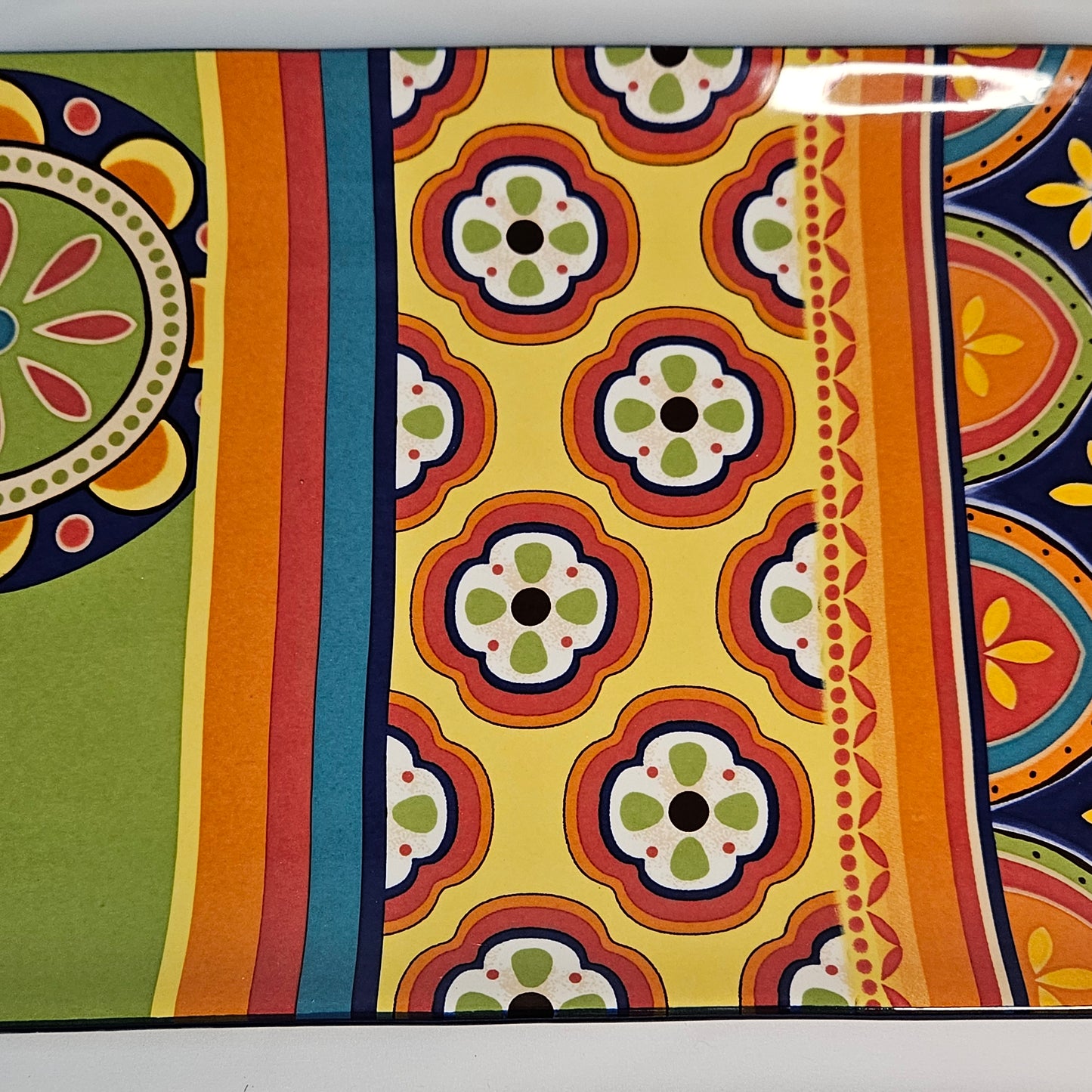 Bico Tunisian serving tray, ceramic, 8 x 14 inches