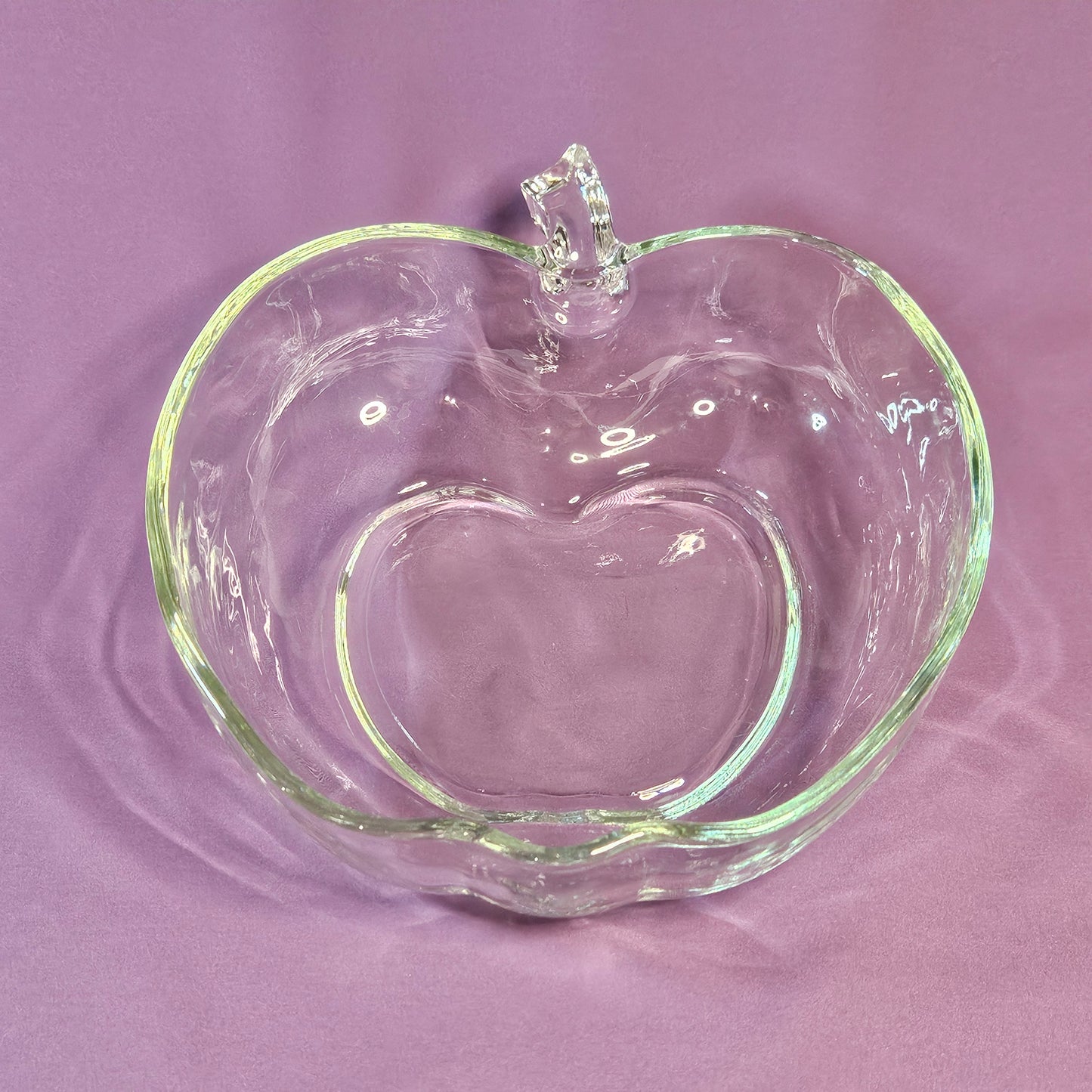 Vintage Apple glass serving bowl