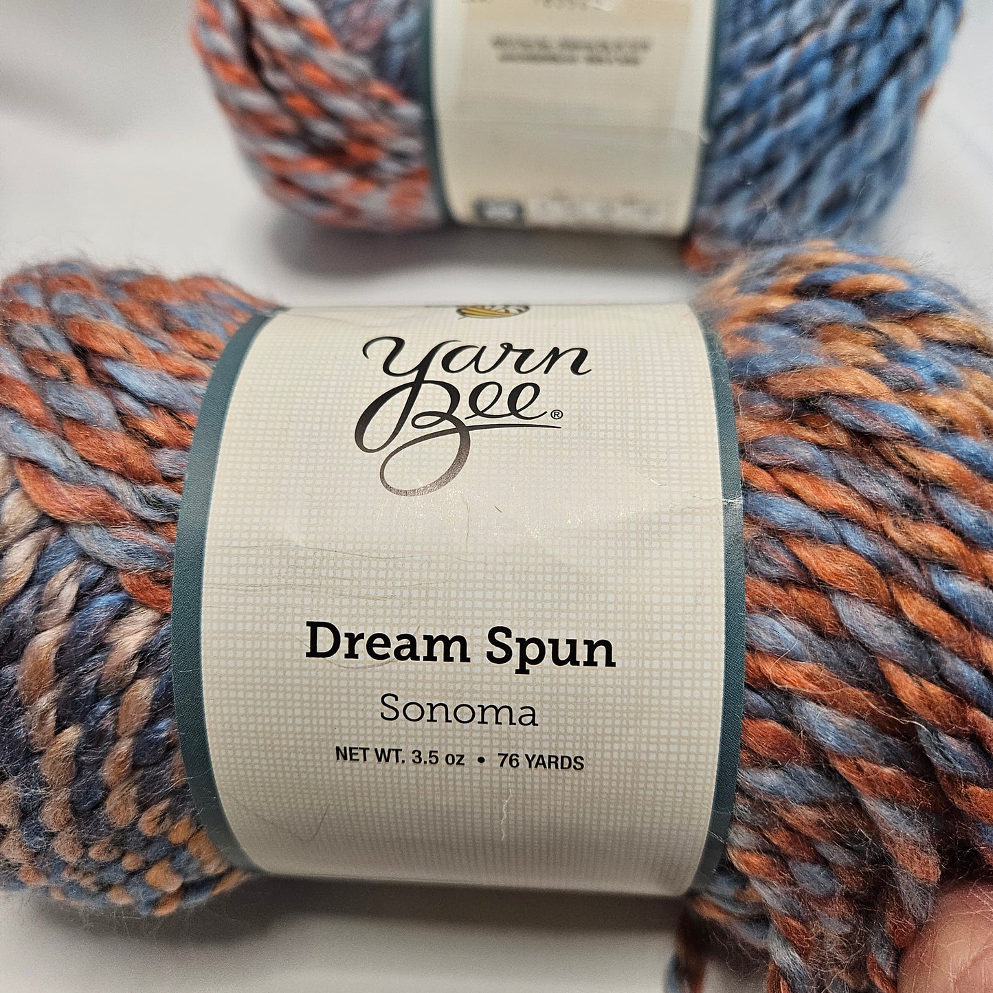 Yarn Bee Dream Spun Acrylic/wool bulky yarn, 2 skeins of color Sonoma