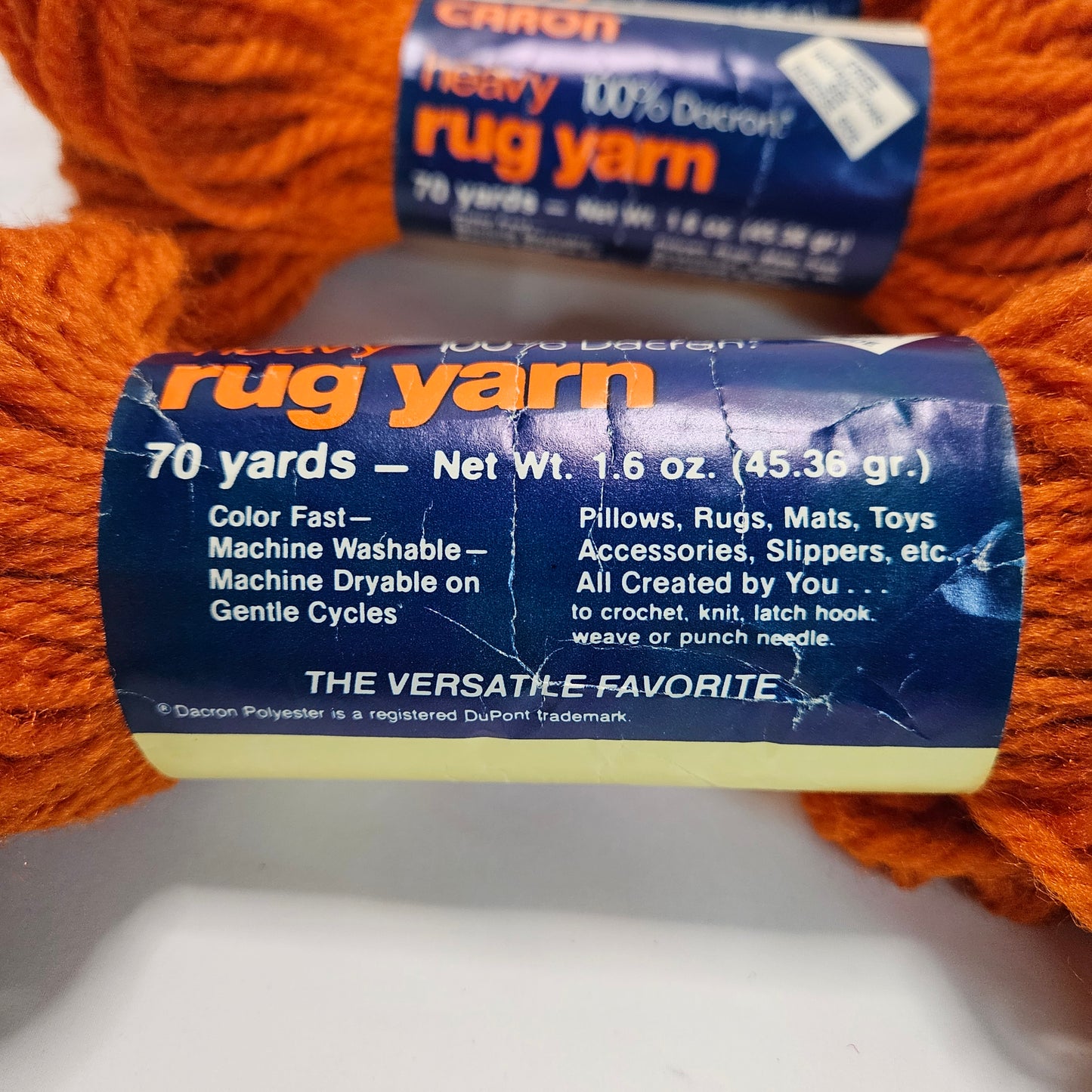 Vintage Caron Heavy Rug Yarn, various colors, 100% Dacron