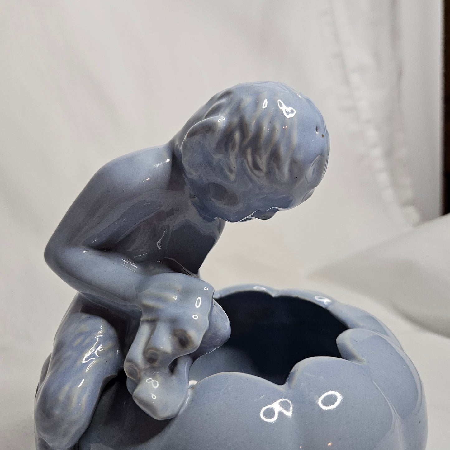 Niloak Peter Pan Bowl, Joe Alley design, Niloak low relief, early 1940s