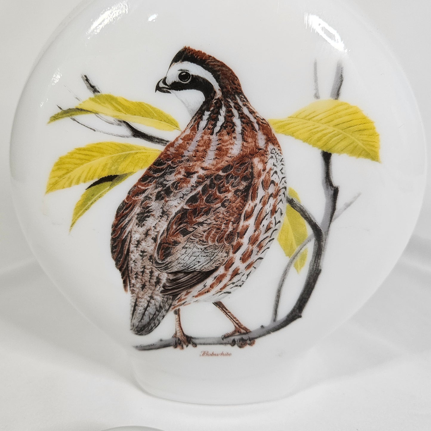 Dant Distillery Vintage Milk Glass Whiskey Decanters, Field Birds