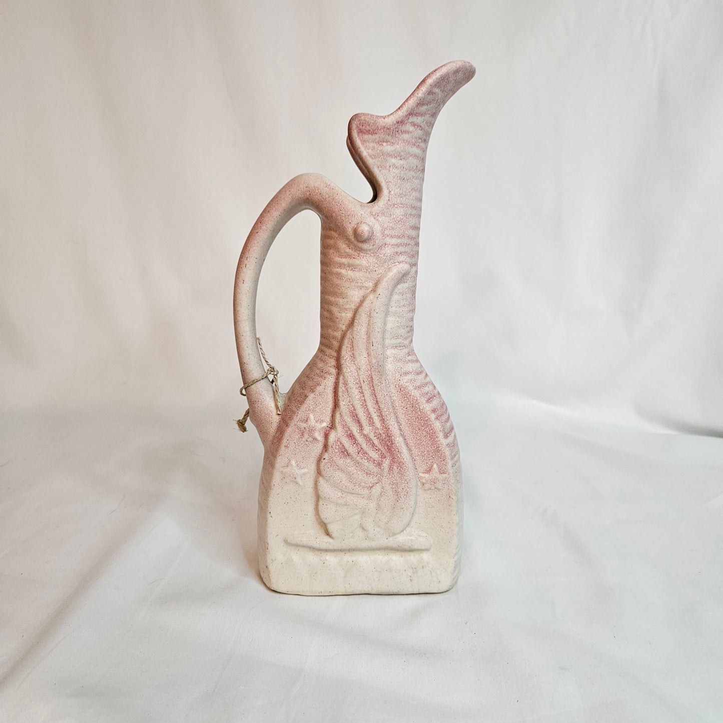Vintage Niloak for Victory Flying Eagle with Stars vase, Cream/Rose