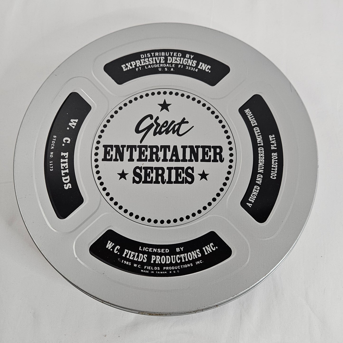Great Entertainer Series Collector Plates, Choose from Chaplin, Fields or Laurel & Hardy
