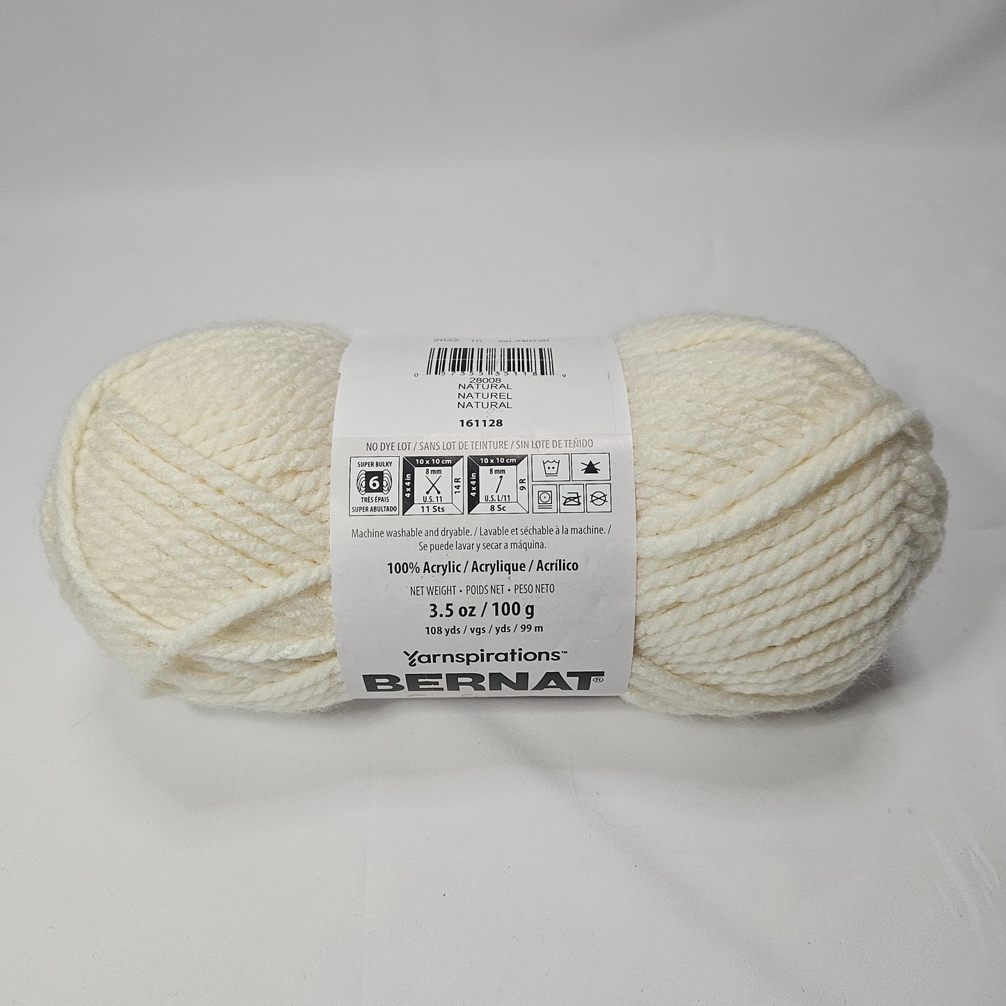 Bernat Softee Chunky yarn, Natural, 6 bulky
