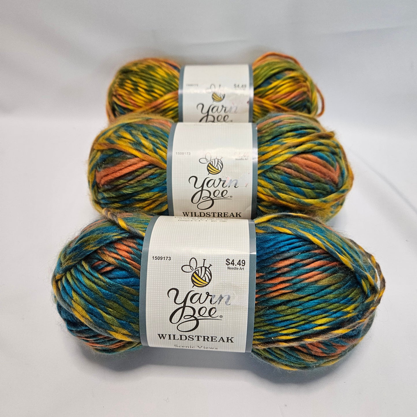 Yarn Bee Wildstreak acrylic yarn, various colors