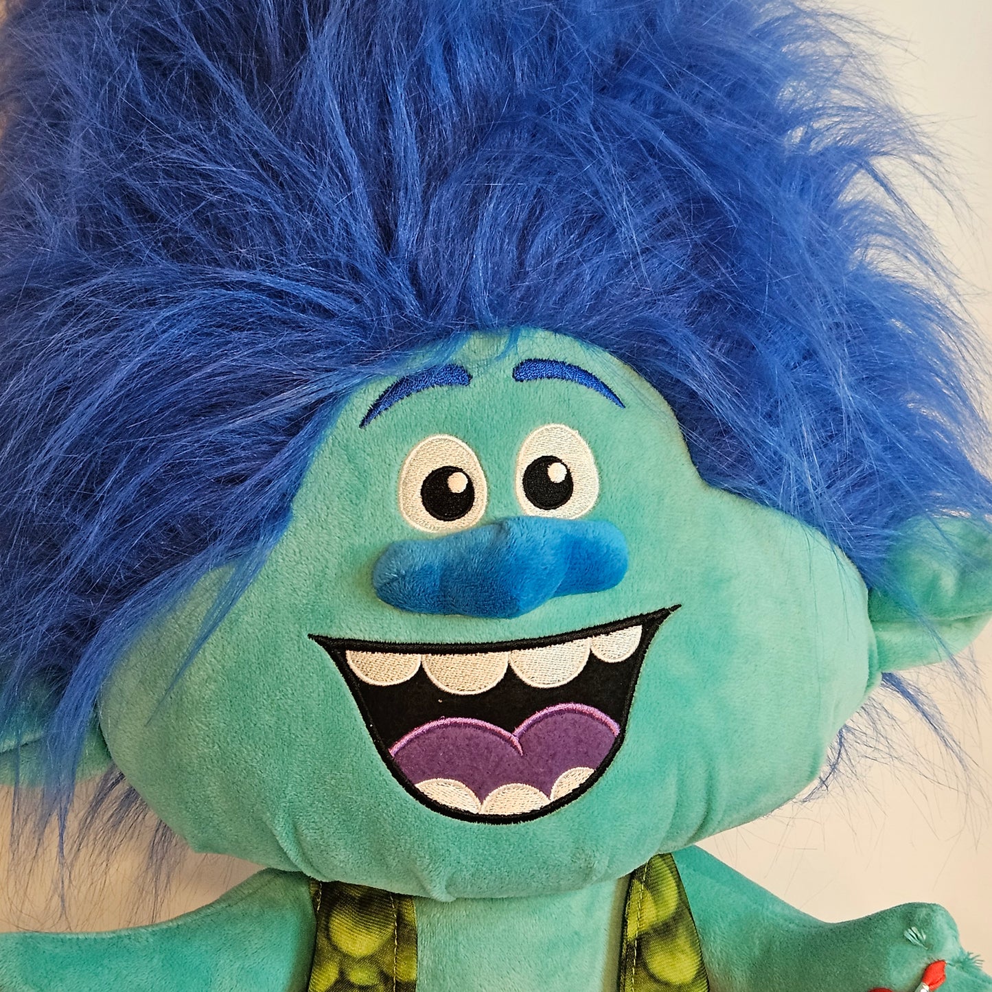 Jumbo plush Branch from the Trolls Movie with Valentines hearts, 25 inches tall, 2017