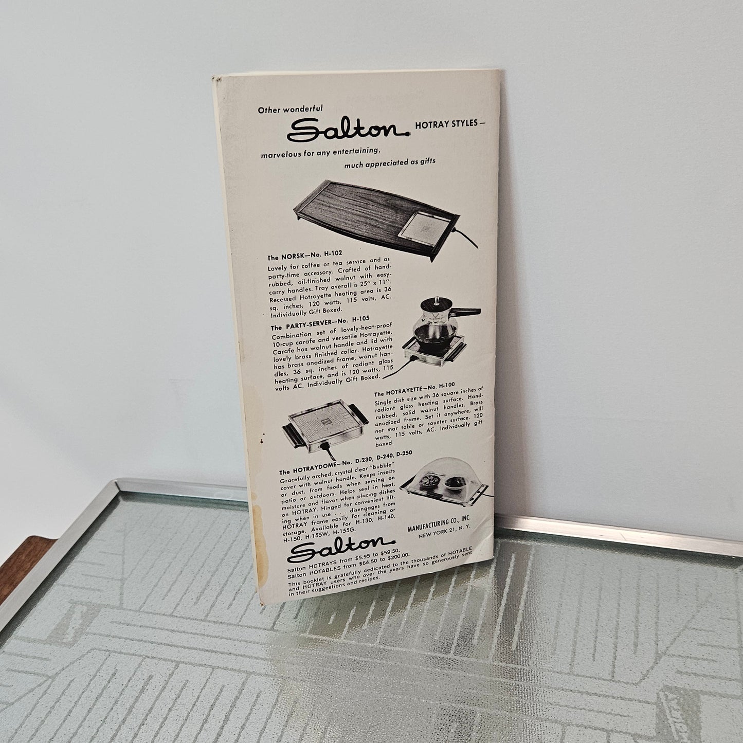 Salton Hotray Model H-110 Elite, vintage warming tray