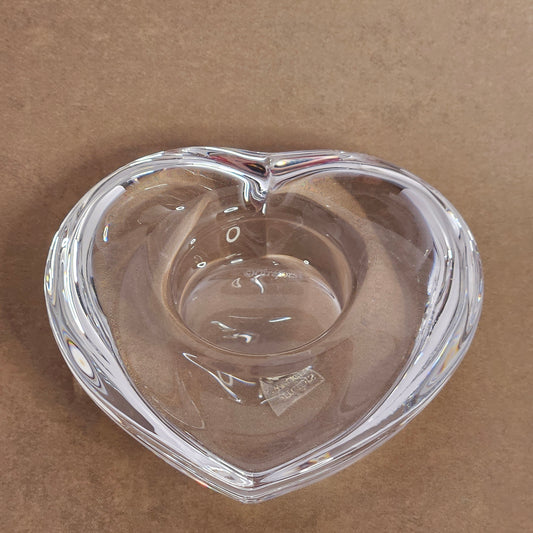 Orrefors Crystal Heart candle holder