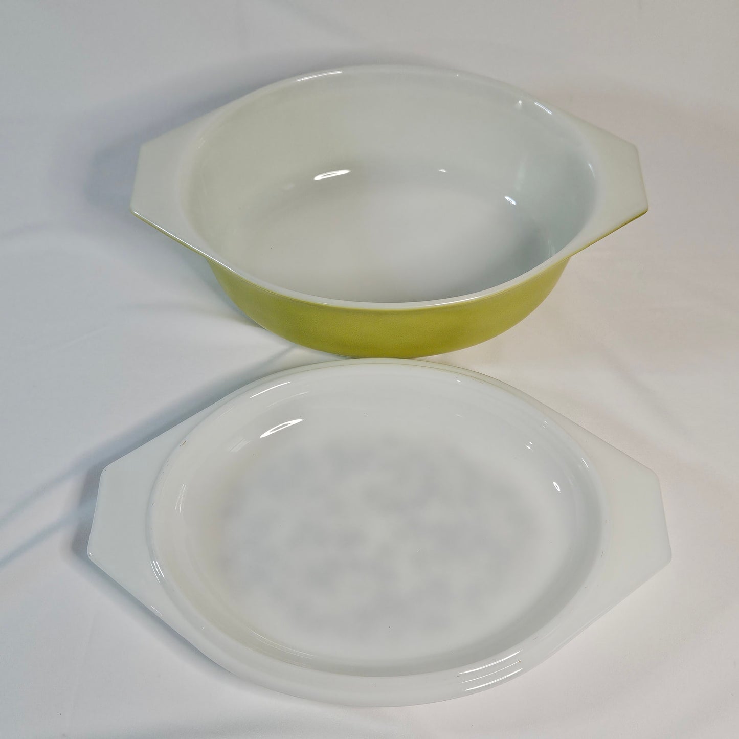 Vintage Pyrex Verde Olive Green Oval Casserole Baking Dish, 1.5 QT w/lid #043