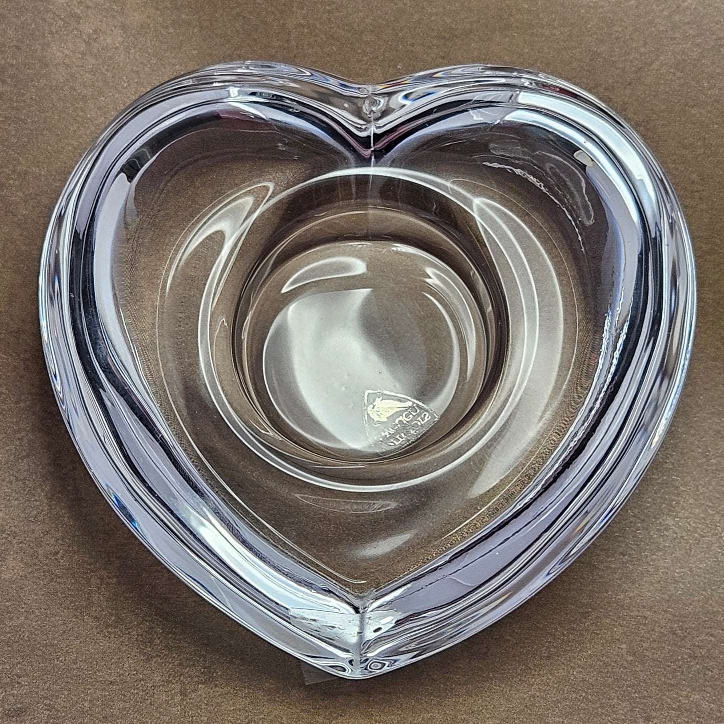 Orrefors Crystal Heart candle holder