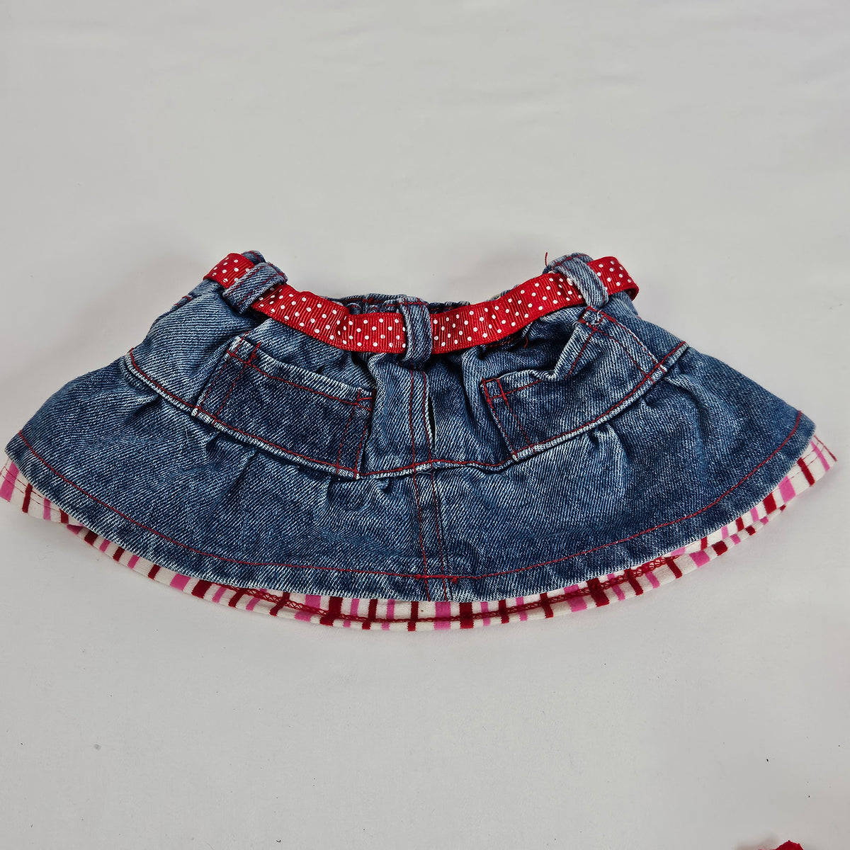 Build-A-Bear Love denim skirt and halter top