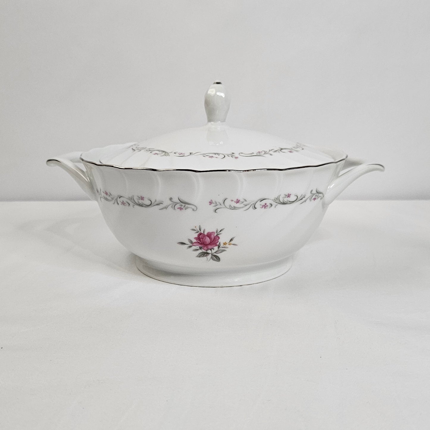 Vintage Royal Swirl covered serving dish, china from Japan