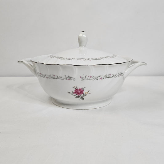 Vintage Royal Swirl covered serving dish, china from Japan