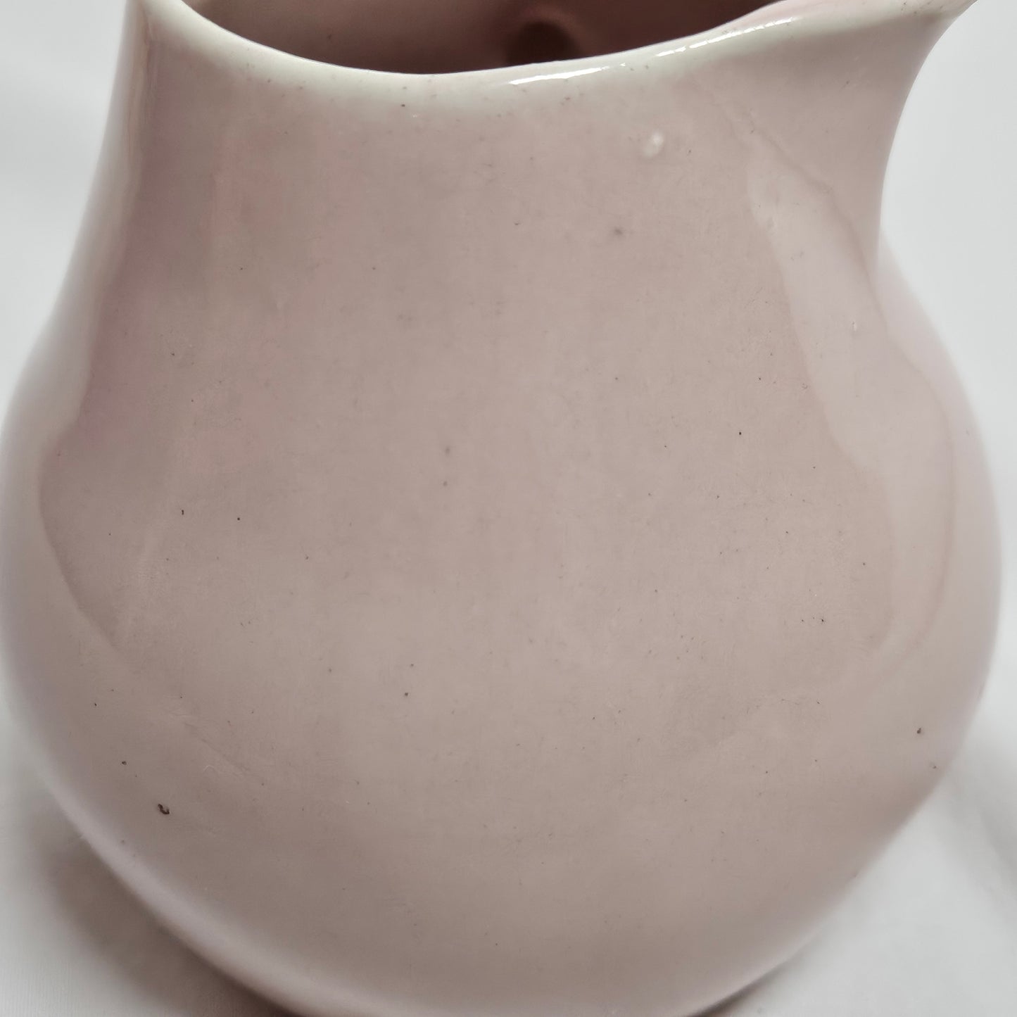 Niloak small creamer pitcher, light pink, 4 inches tall