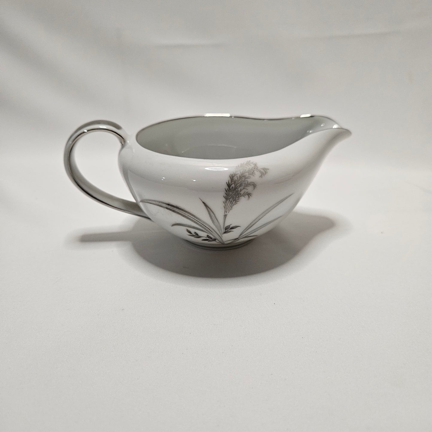 Wentworth China Silver Wheat sugar bowl and cream pitcher set