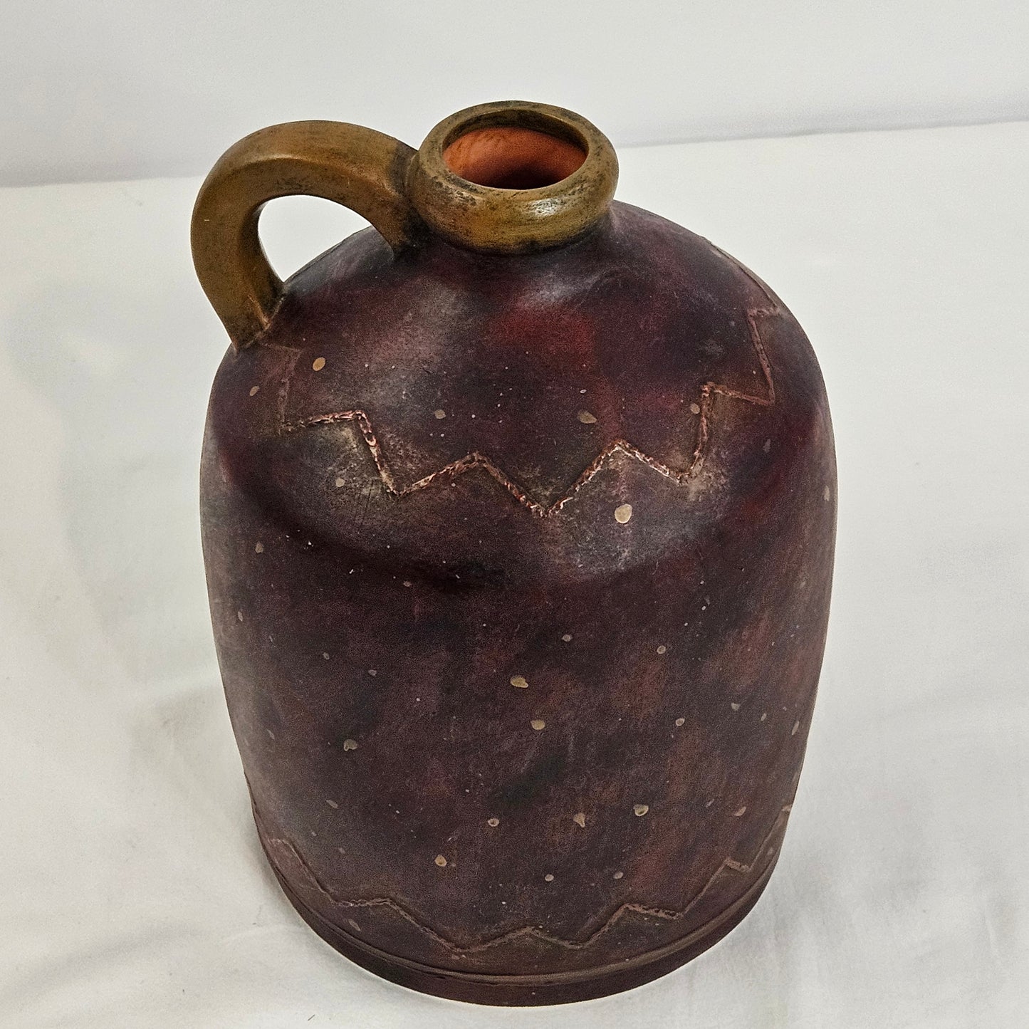 Bob's Pottery Susan Winget designed Golden Garden brown jug