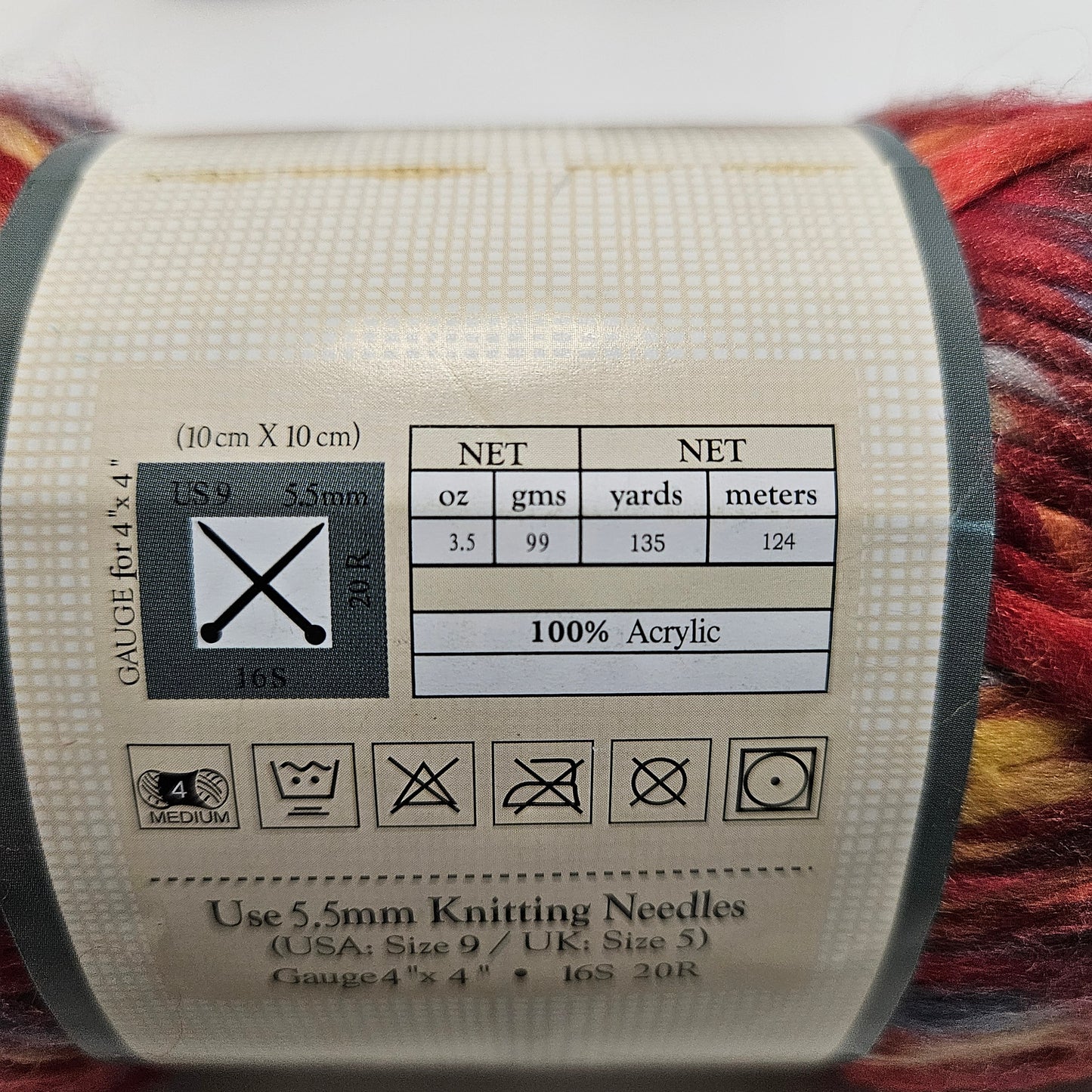 Yarn Bee Wildstreak acrylic yarn, various colors