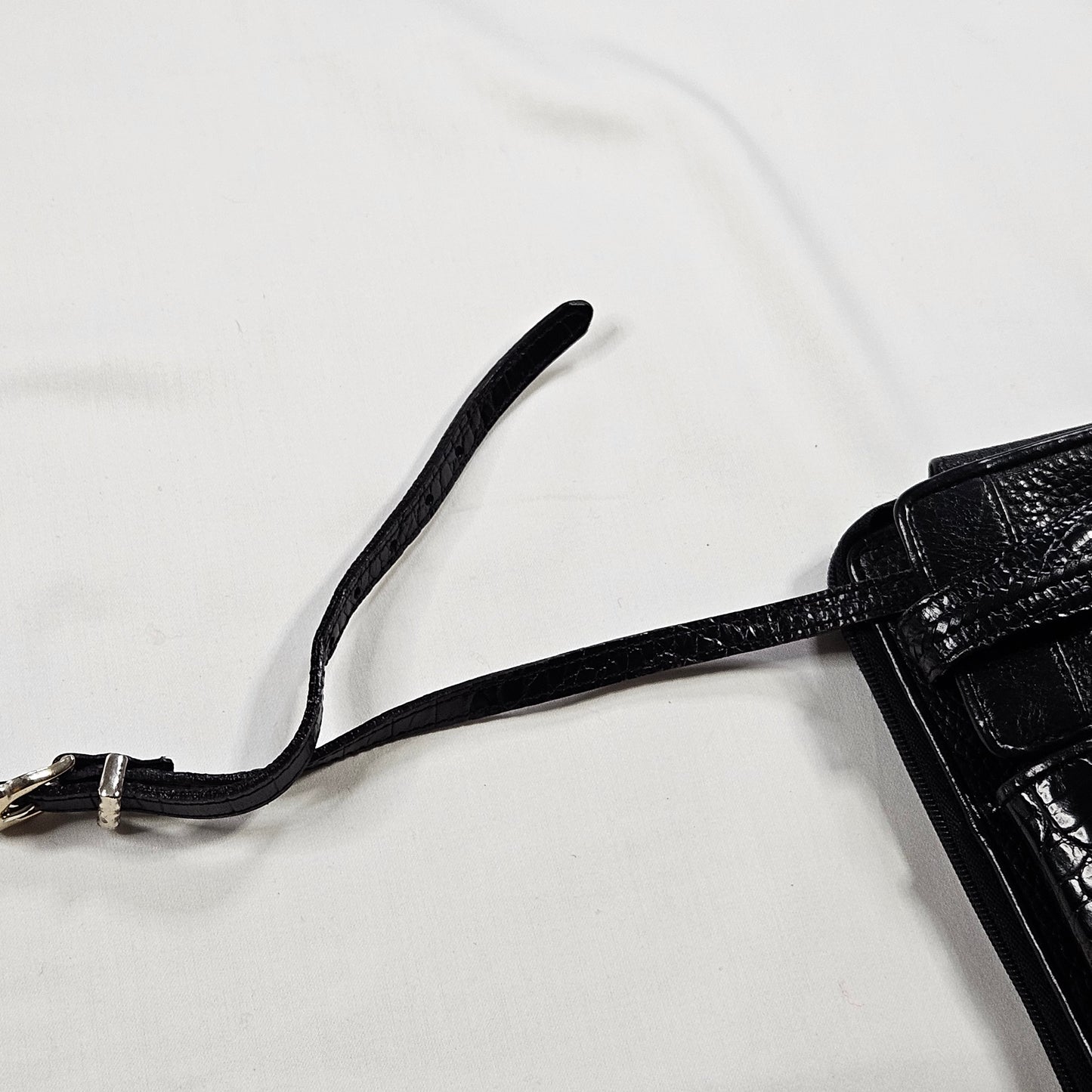 Vintage Brighton crossbody bag, pebbled leather with floral interior