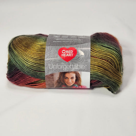 Red Heart Unforgettable acrylic yarn, Color, 4-medium