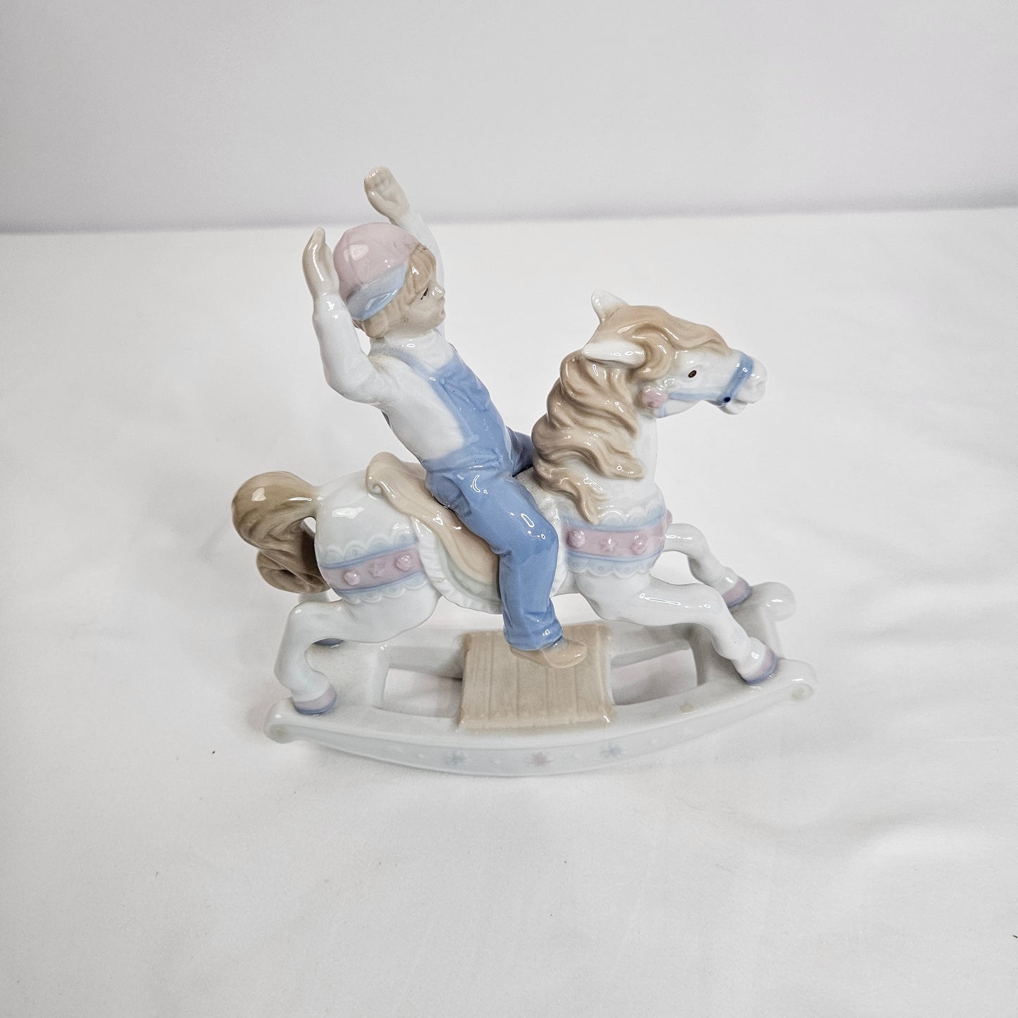 Vintage Paul Sebastian Boy on Rocking Horse Porcelain Figurine