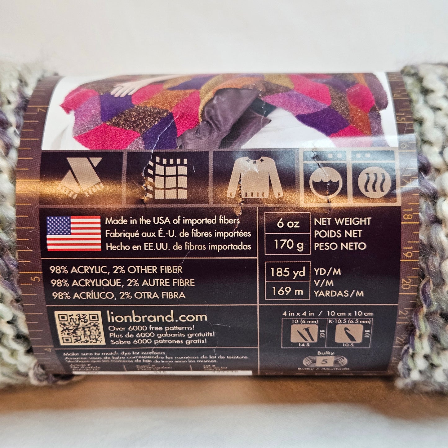 Lion Brand Homespun Yarn, 98% Acrylic, 2% Other