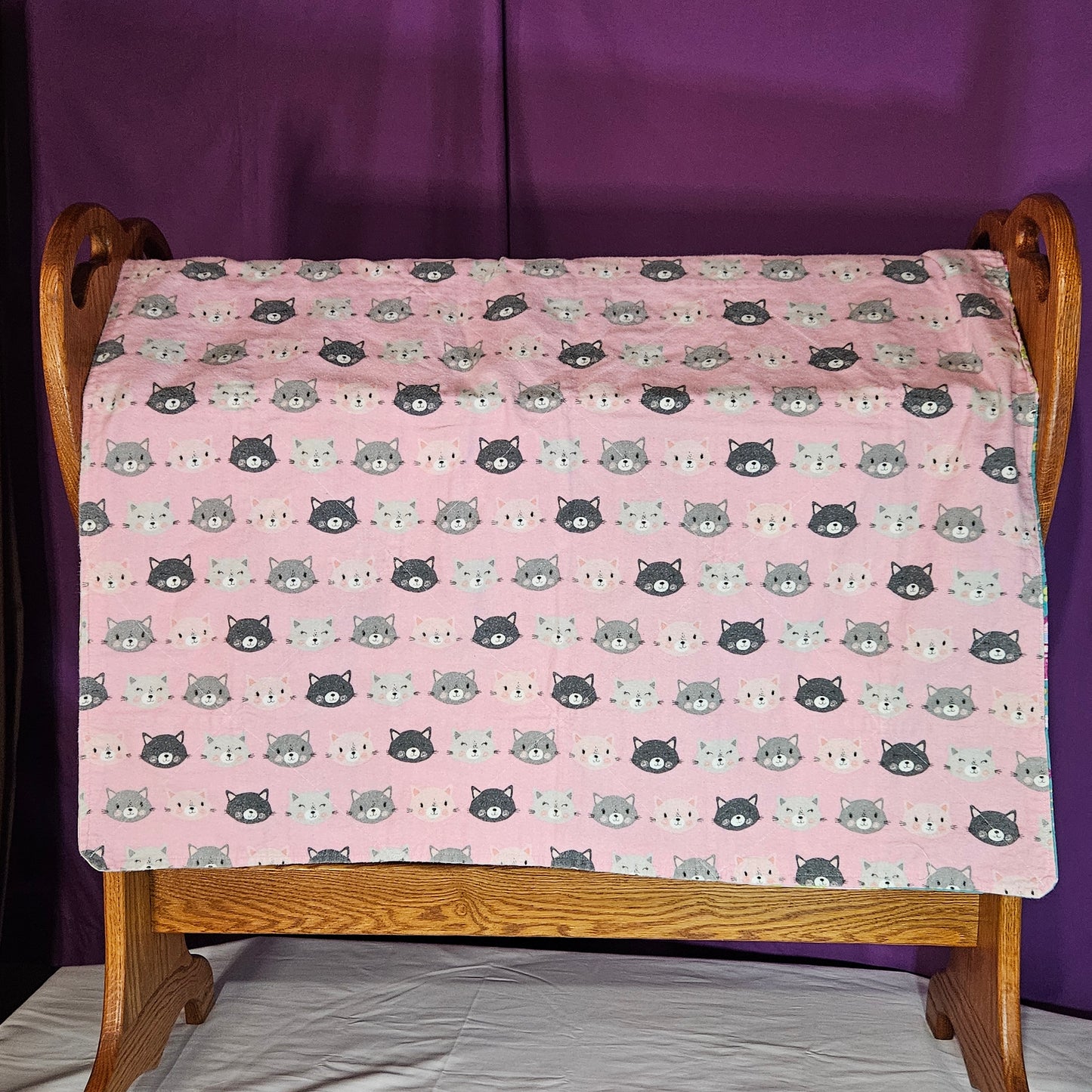 Quilted baby blanket 31 x 31