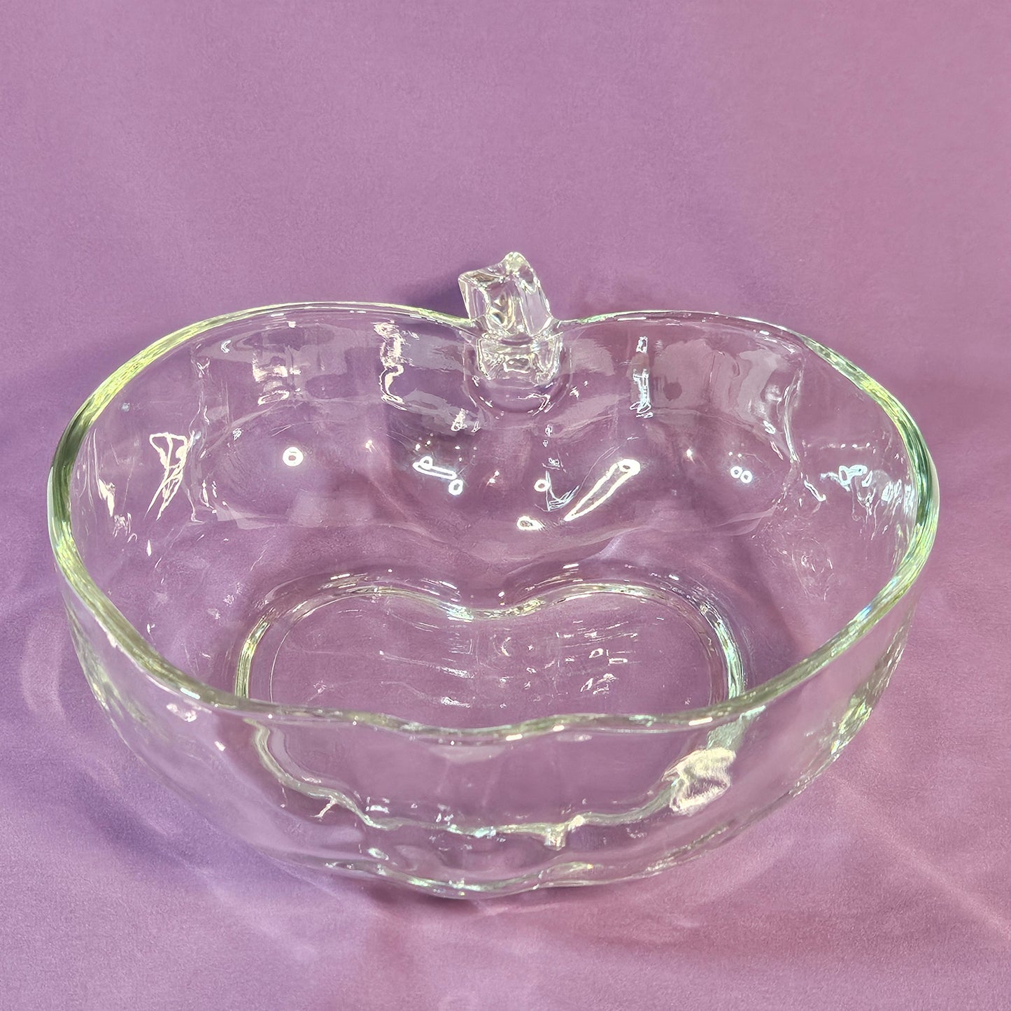 Vintage Apple glass serving bowl