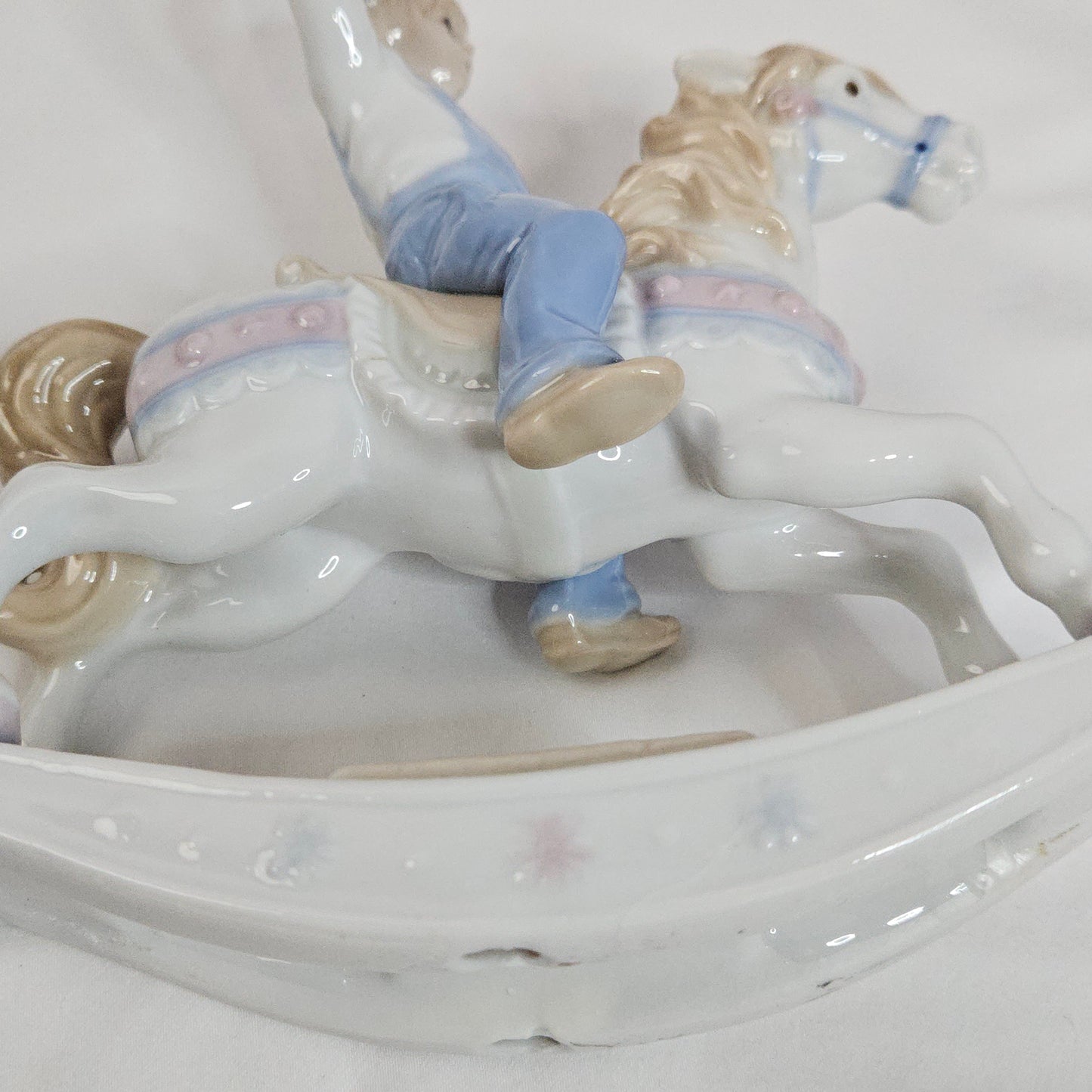 Vintage Paul Sebastian Boy on Rocking Horse Porcelain Figurine