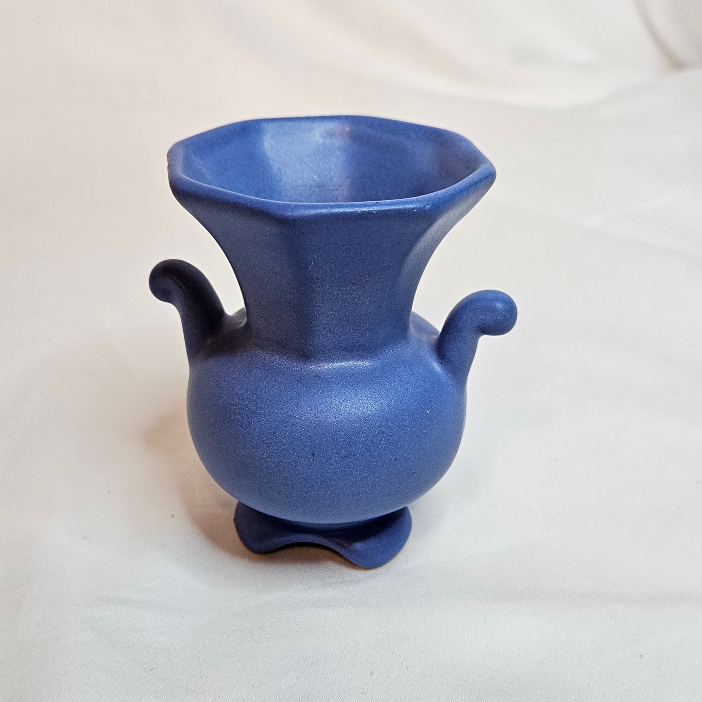 Vintage Niloak Pottery small Cabinet Vase, Ozark Blue