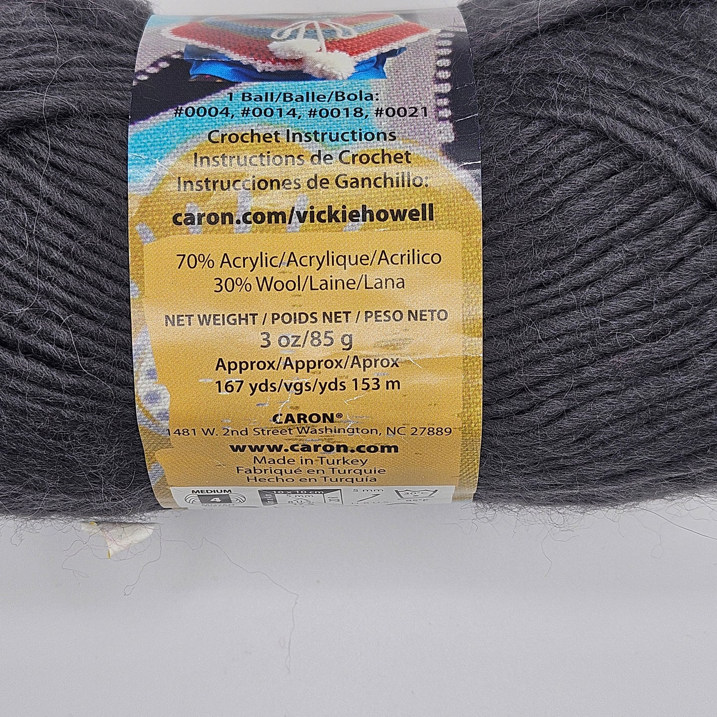 Vickie Howell Rock Yarn Sheepish Caron 3oz 167 Yds 4 Medium 1 Skein Gun Metalish