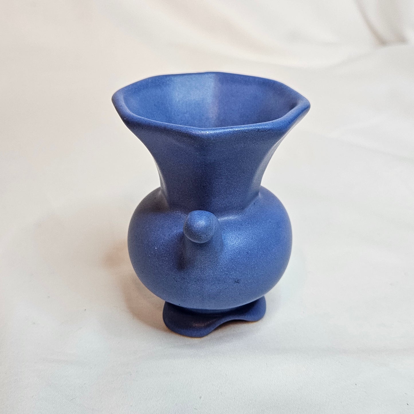 Vintage Niloak Pottery small Cabinet Vase, Ozark Blue