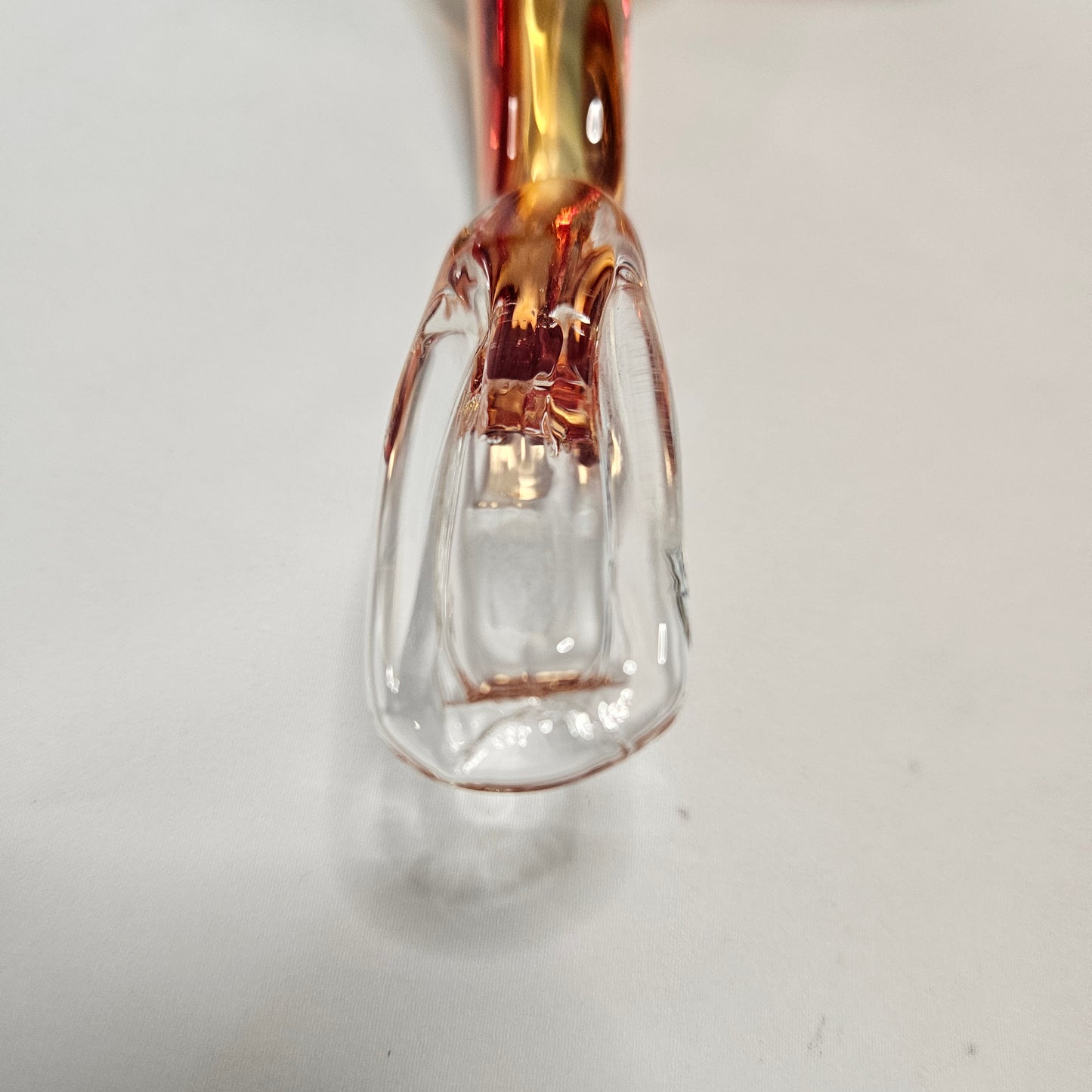 Vintage Murano style blown glass decorative duck, 13" x 8" x 4"