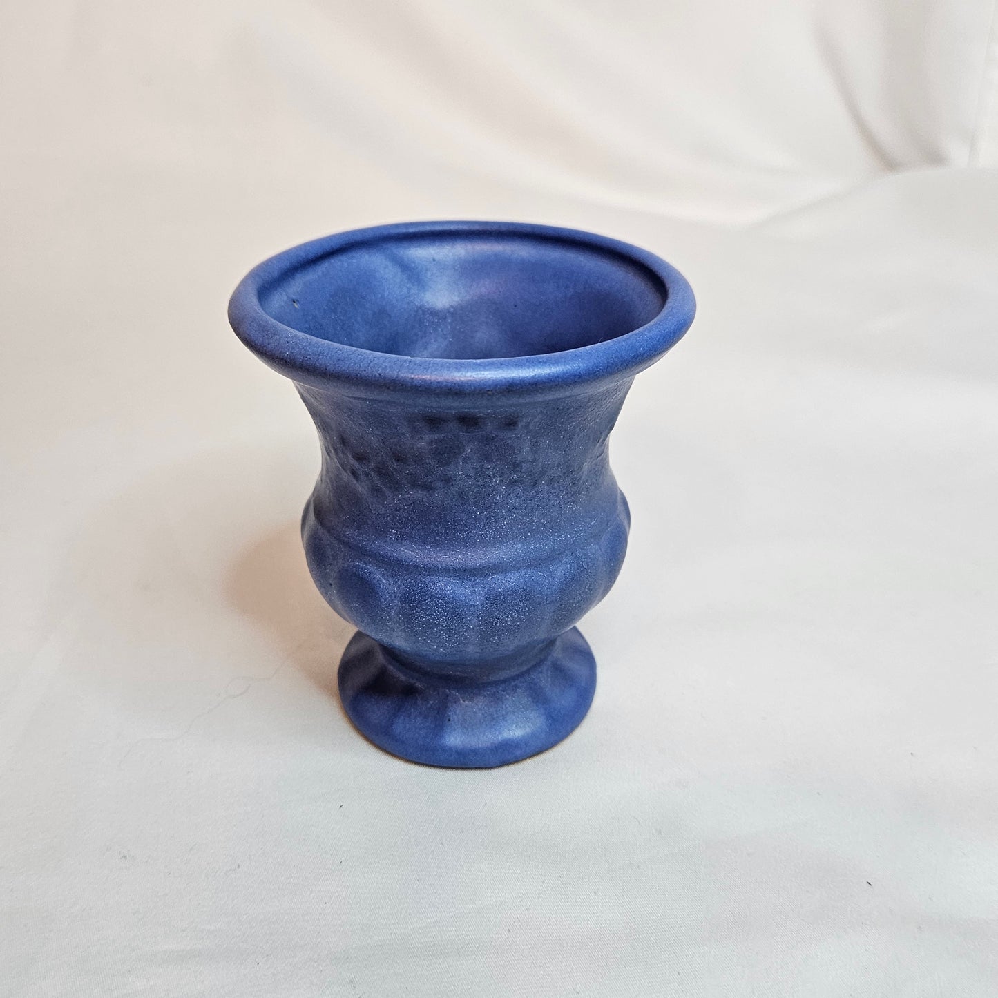 Vintage Niolak small vase, 3.5 inches, Ozark Blue, 1940s